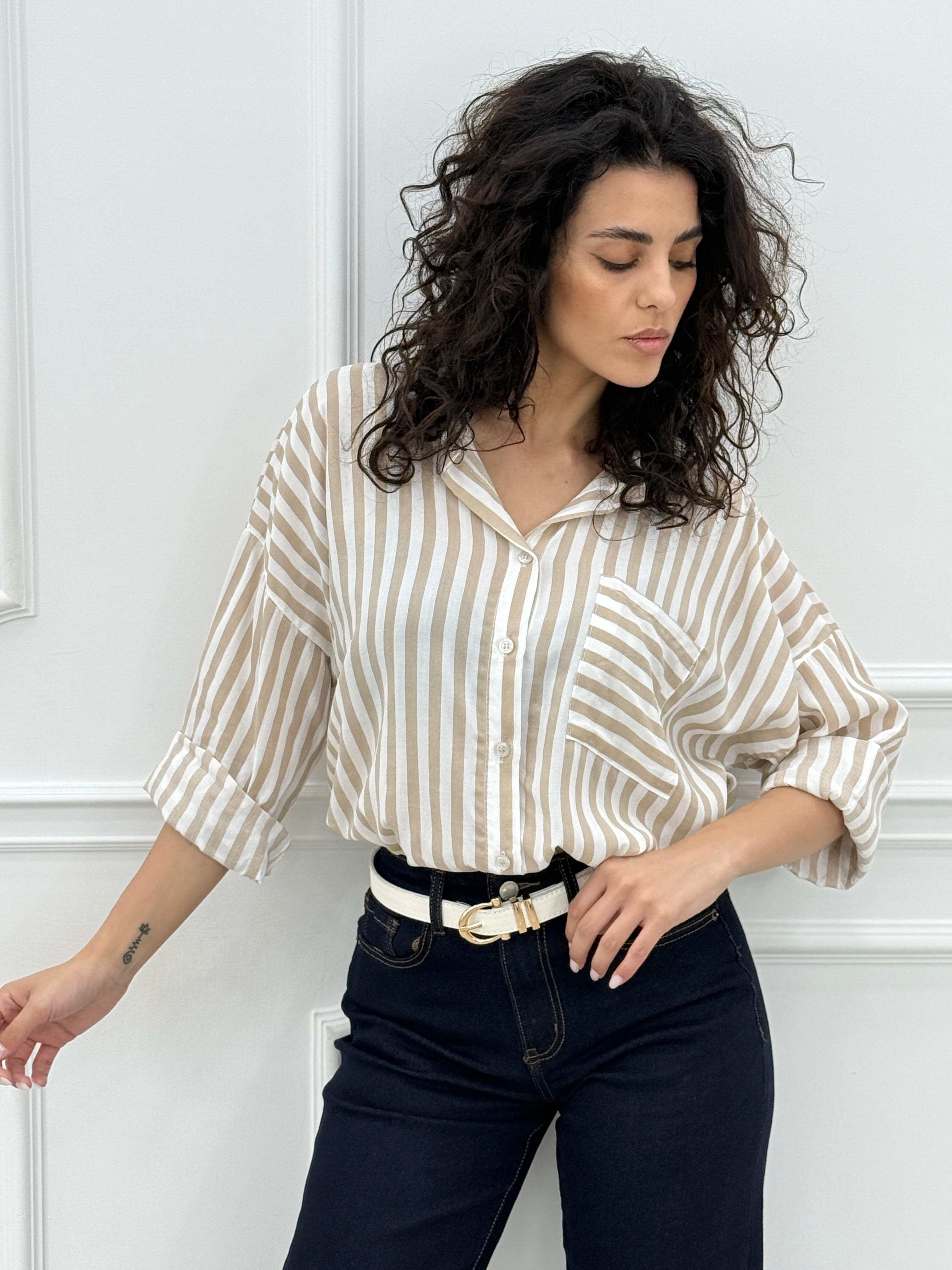 CAMICIA RIGHE NEW SS25