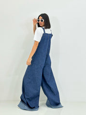 SALOPETTE DENIM CON RISVOLTO NEW SS25