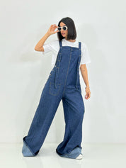 SALOPETTE DENIM CON RISVOLTO NEW SS25