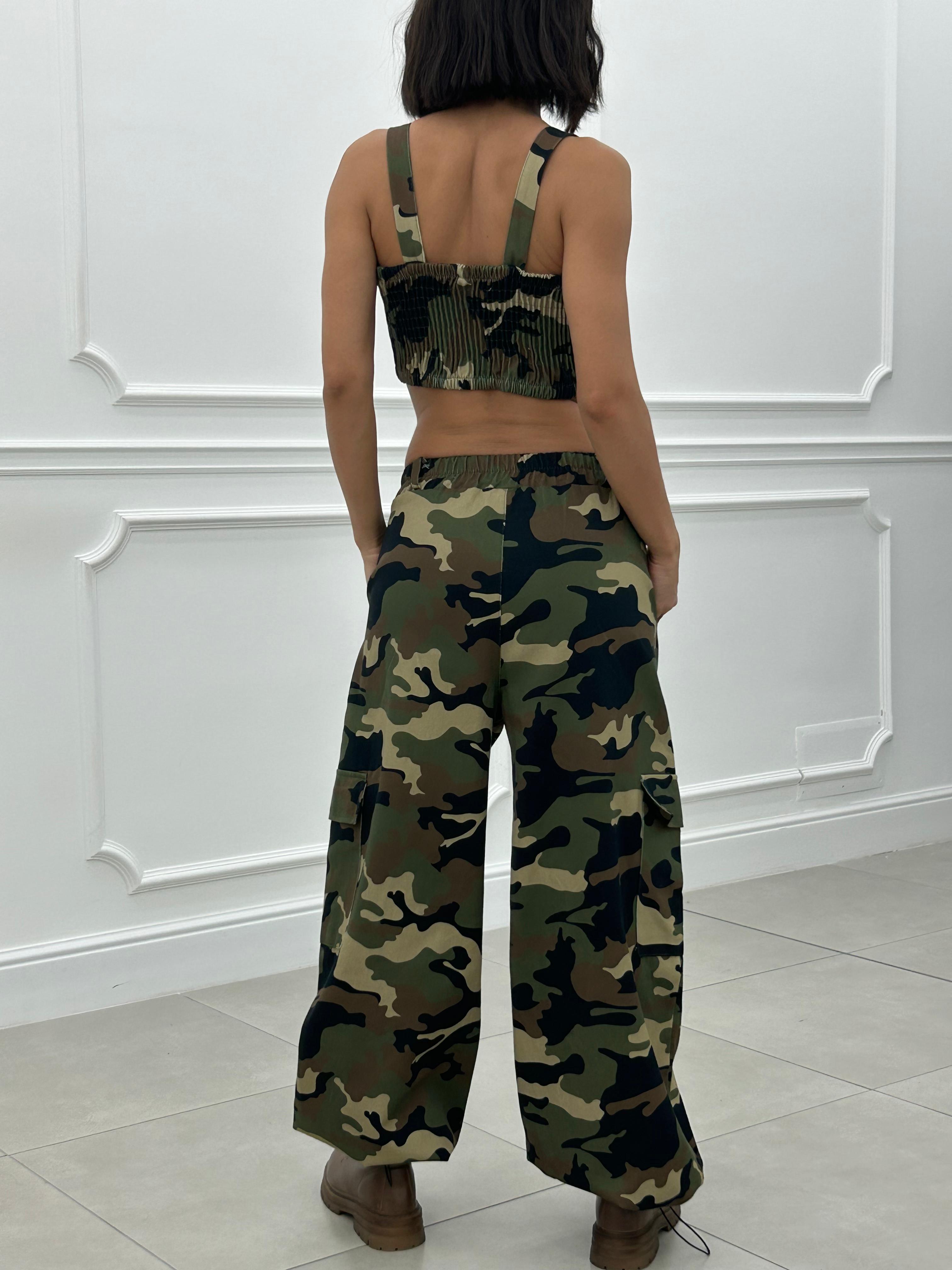 COORDINATO TOP E PANTALONE MIMETICO NEW SS25