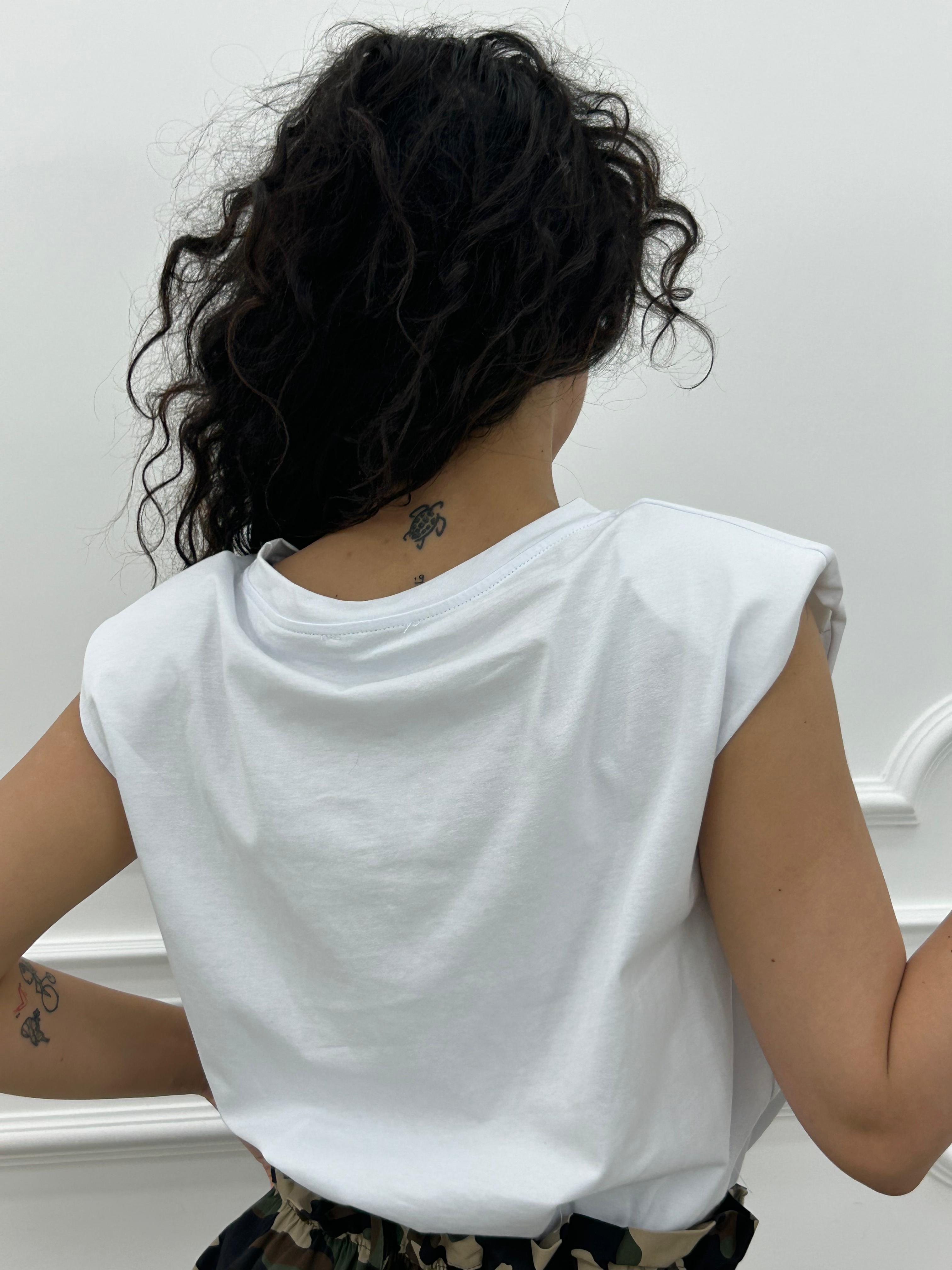 T-SHIRT CROP CON SPALLINE NEW SS25