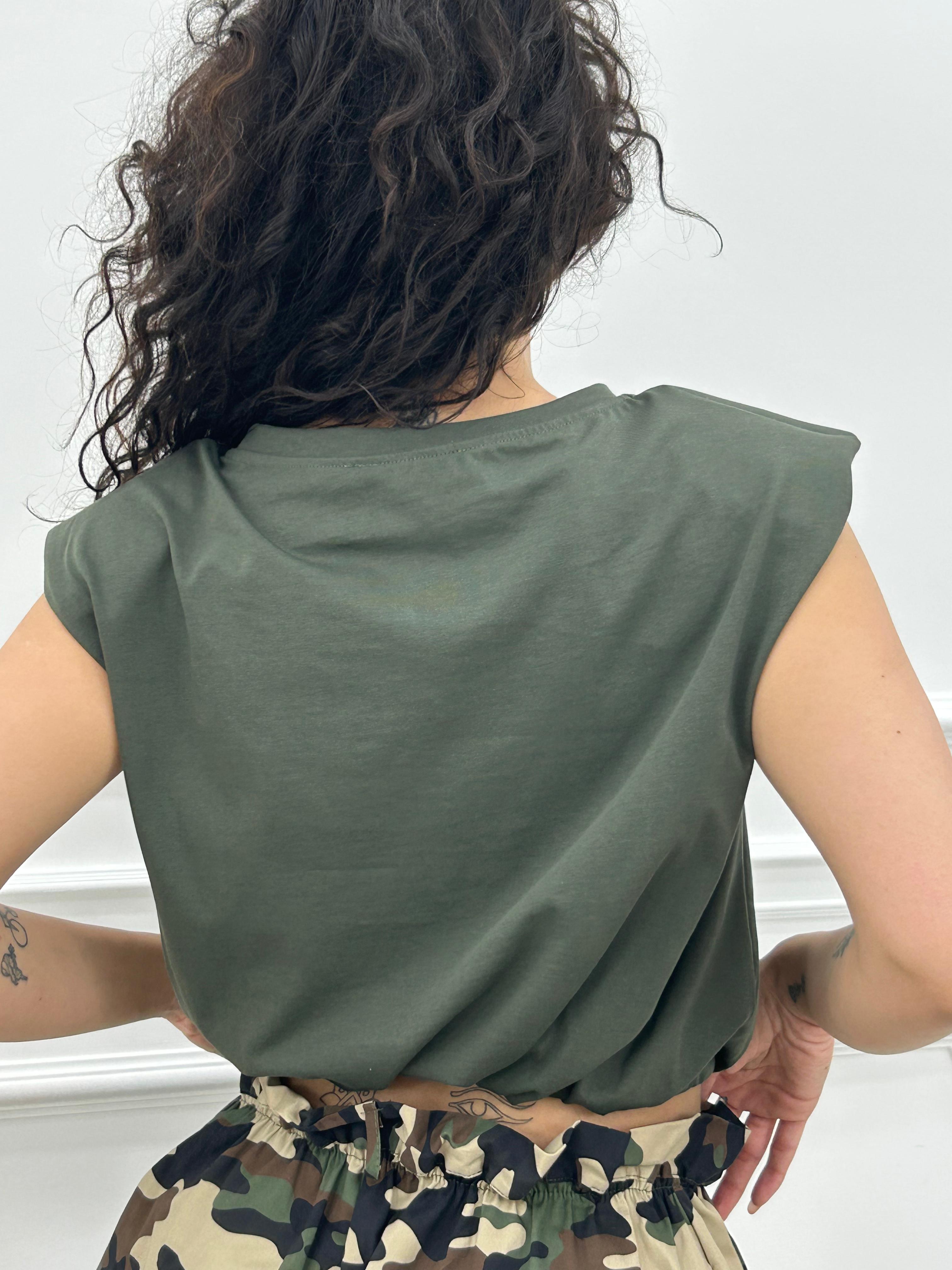 T-SHIRT CROP CON SPALLINE NEW SS25