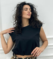 T-SHIRT CROP CON SPALLINE NEW SS25