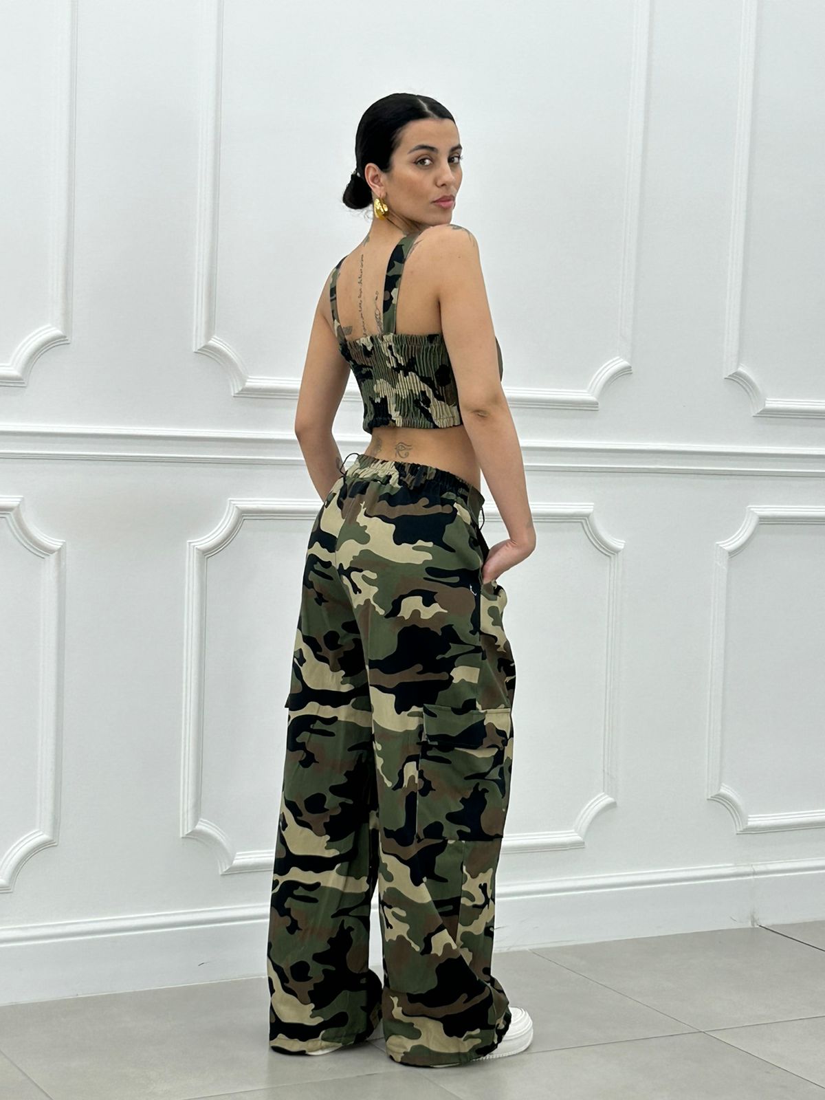 COORDINATO TOP E PANTALONE MIMETICO NEW SS25
