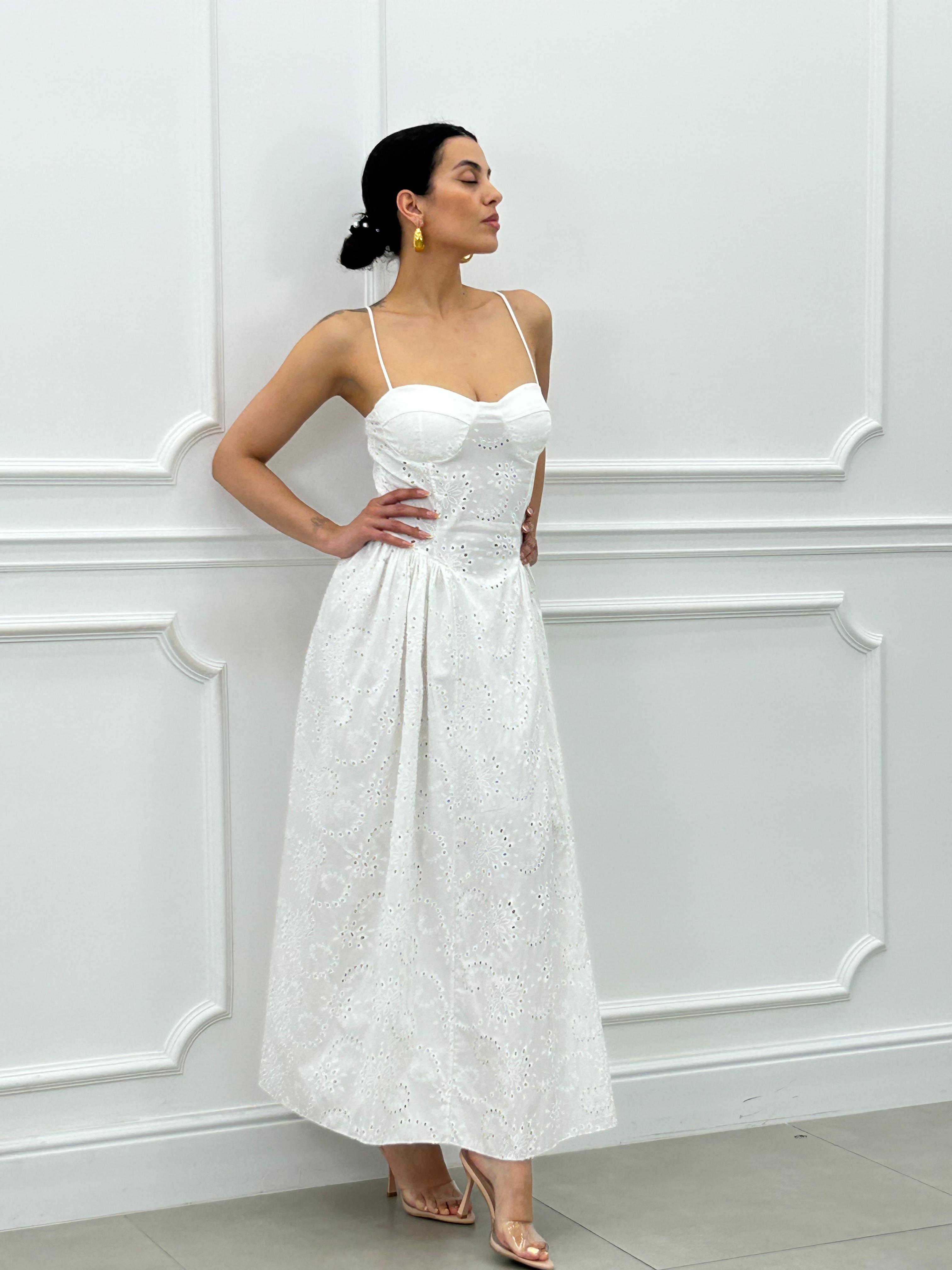 ABITO LUNGO IN PIZZO SAN GALLO NEW SS258