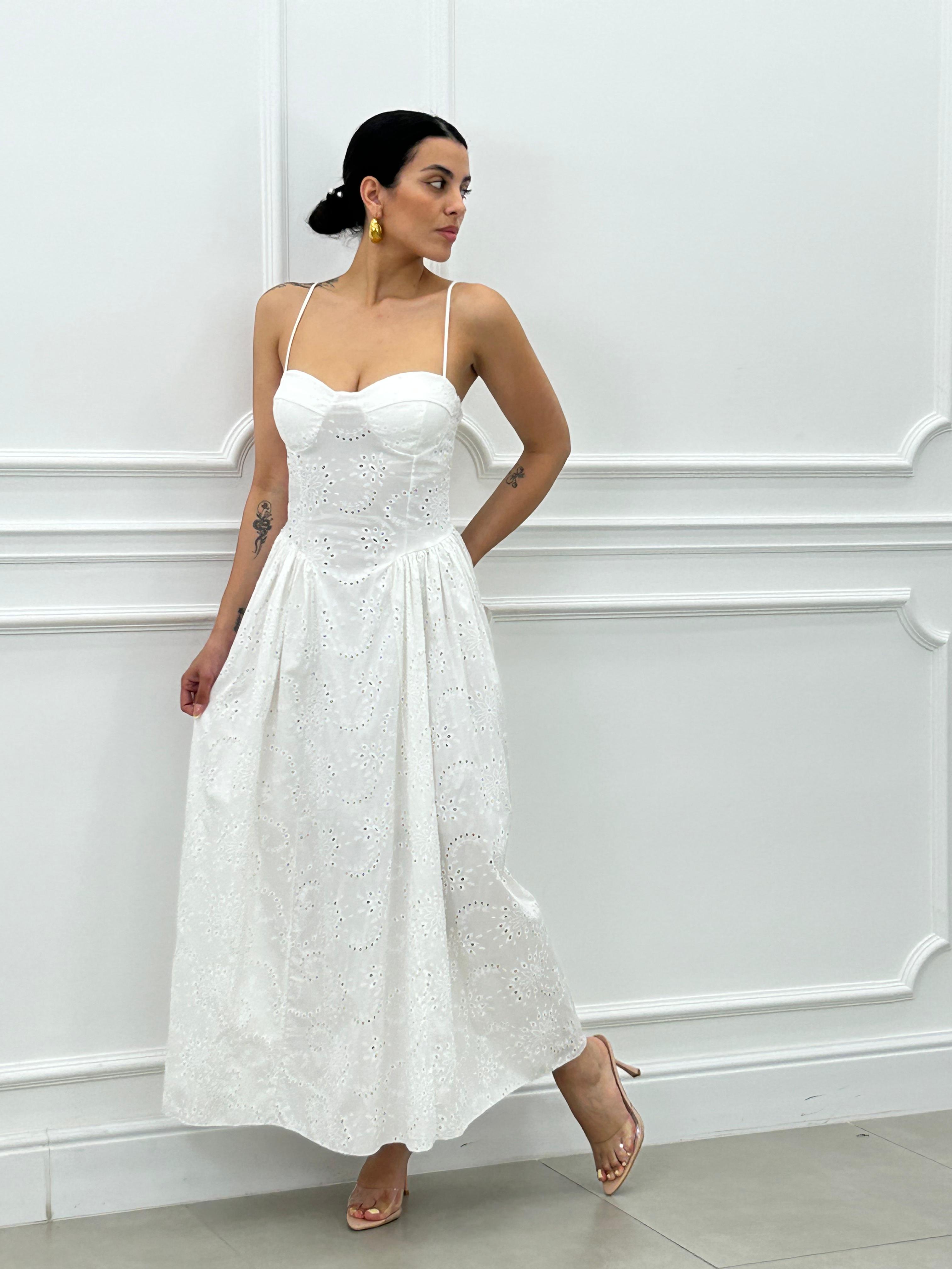 ABITO LUNGO IN PIZZO SAN GALLO NEW SS258