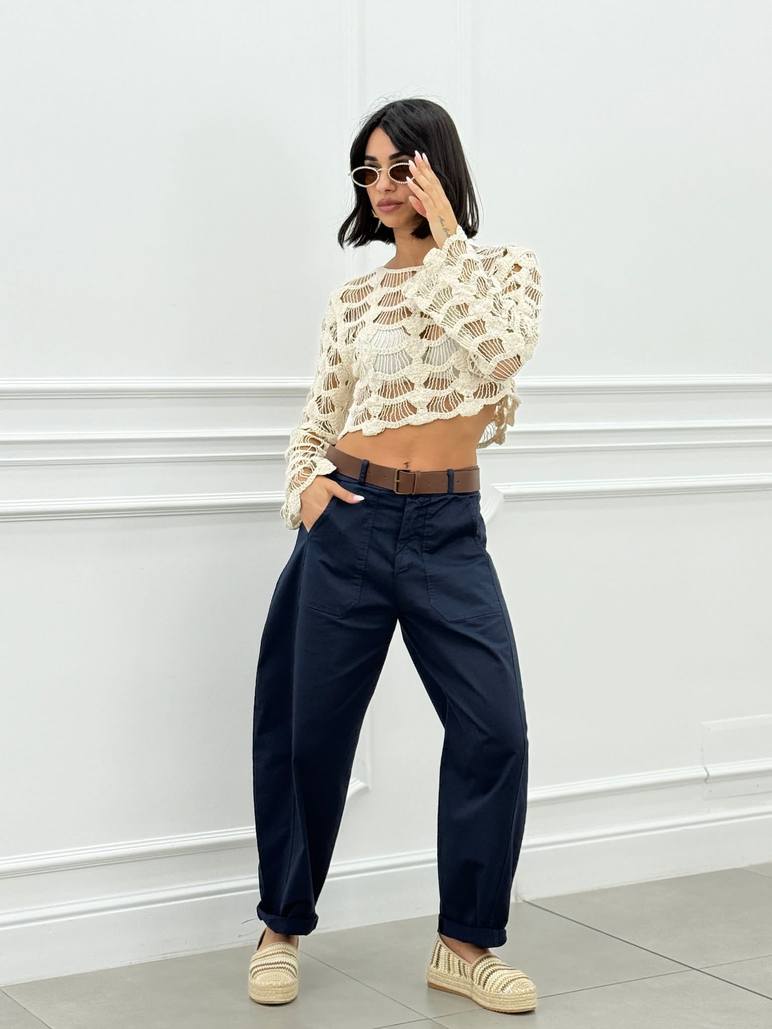 PANTALONE  BALLOON CON CINTURA NEW SS25