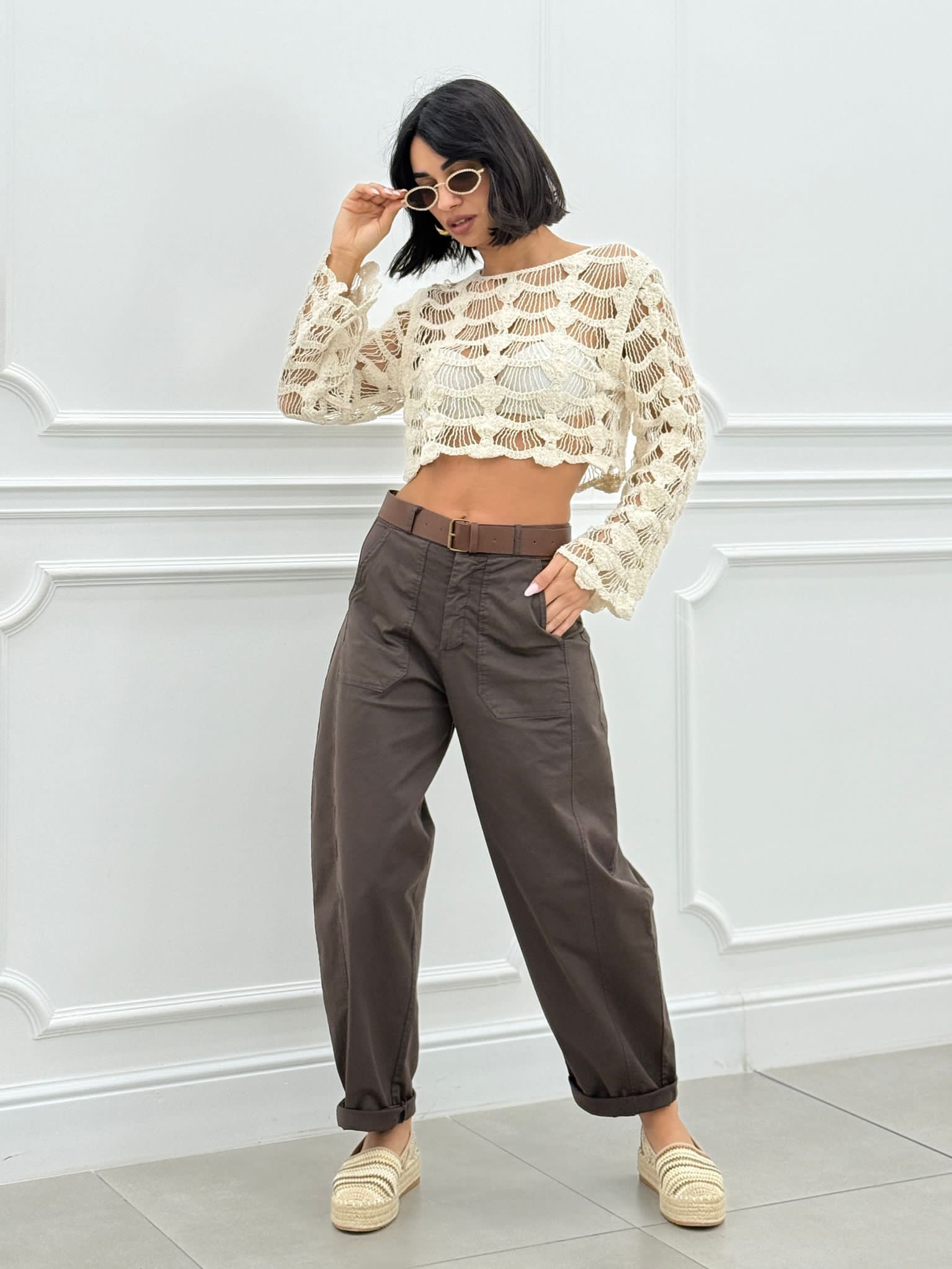 PANTALONE  BALLOON CON CINTURA NEW SS25