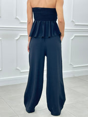 COORDINATO TOP CON BALZE E PANTALONE NEW SS25