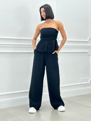 COORDINATO TOP CON BALZE E PANTALONE NEW SS25