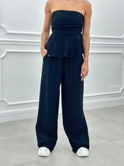 COORDINATO TOP CON BALZE E PANTALONE NEW SS25