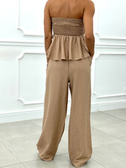 COORDINATO TOP CON BALZE E PANTALONE NEW SS25