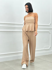 COORDINATO TOP CON BALZE E PANTALONE NEW SS25