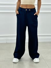 PANTALONE MISTO LINO CON PINCES NEW SS25