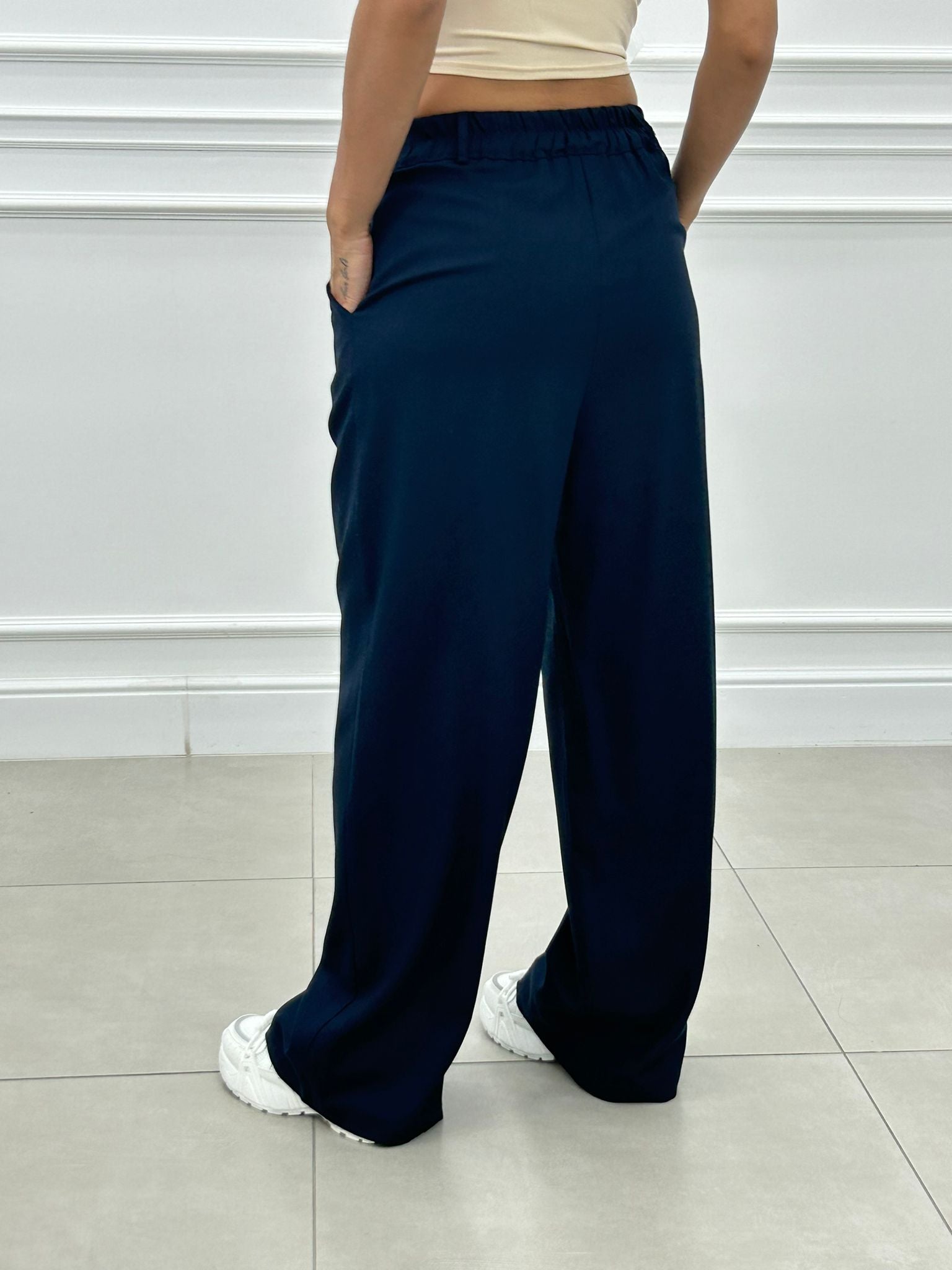 PANTALONE MISTO LINO CON PINCES NEW SS25