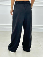 PANTALONE MISTO LINO CON PINCES NEW SS25