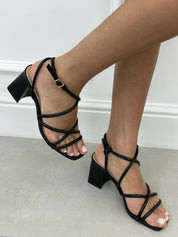 SANDALO ECOPELLE CON TACCO NEW SS25