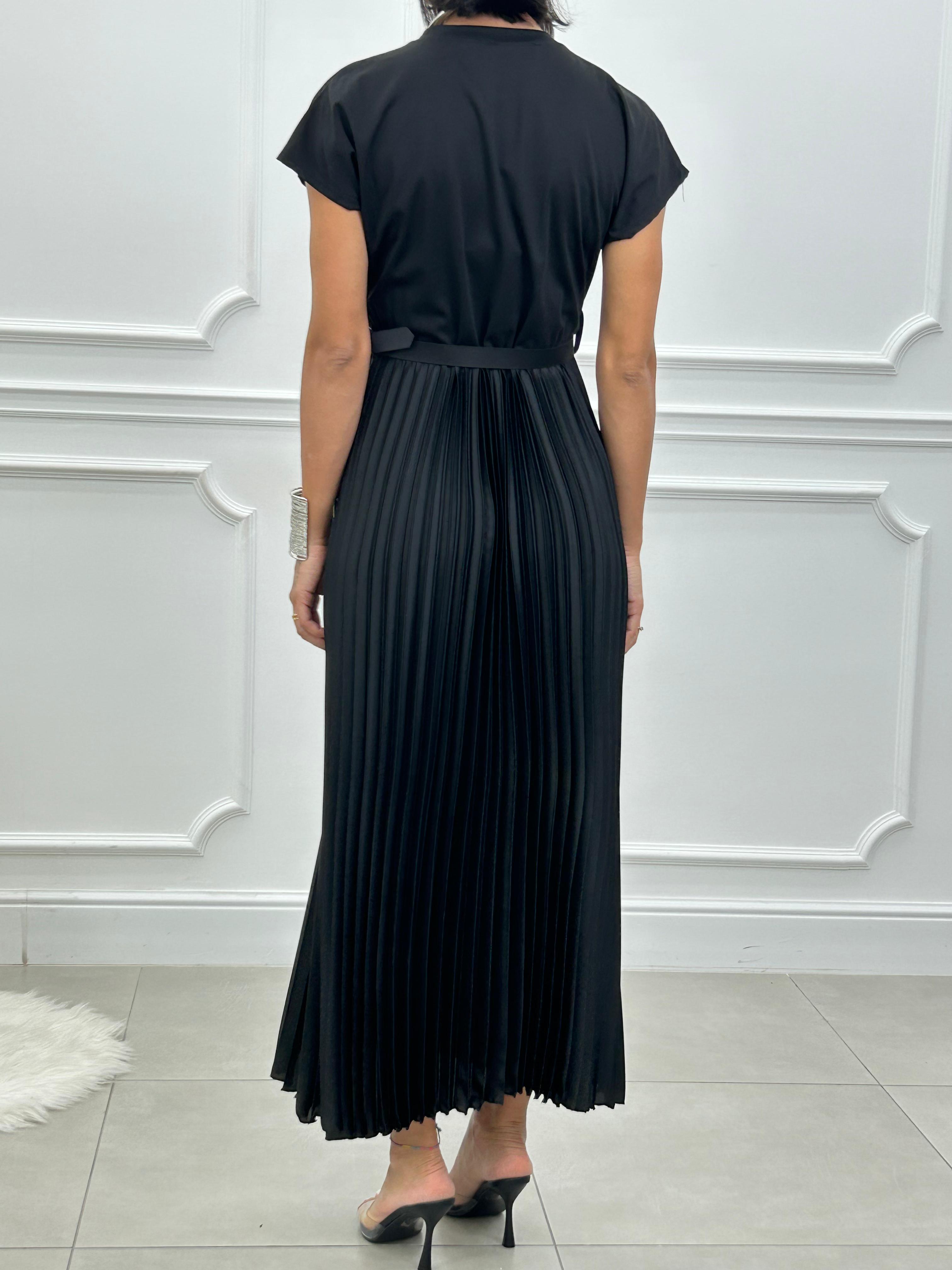 ABITO LUNGO PLISSET E CINTURA NEW SS25