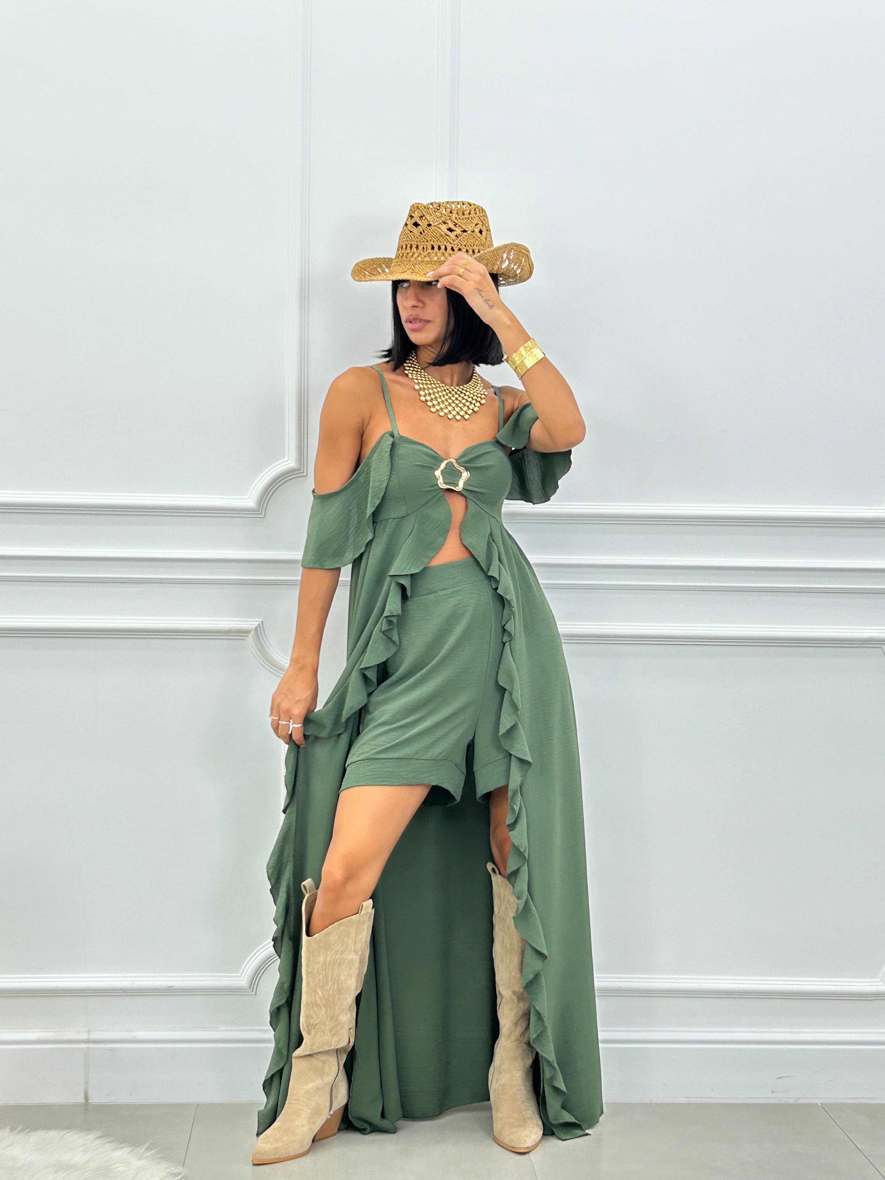 SET TOP GLAM TAIL E SHORTS NEW SS25