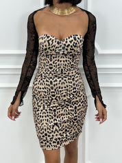 DRESS ANIMALIER CON COPRISPALLA NEW SS25