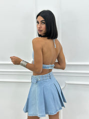 COORD-SET DENIM TOP E GONNA NEW SS25