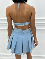 COORD-SET DENIM TOP E GONNA NEW SS25