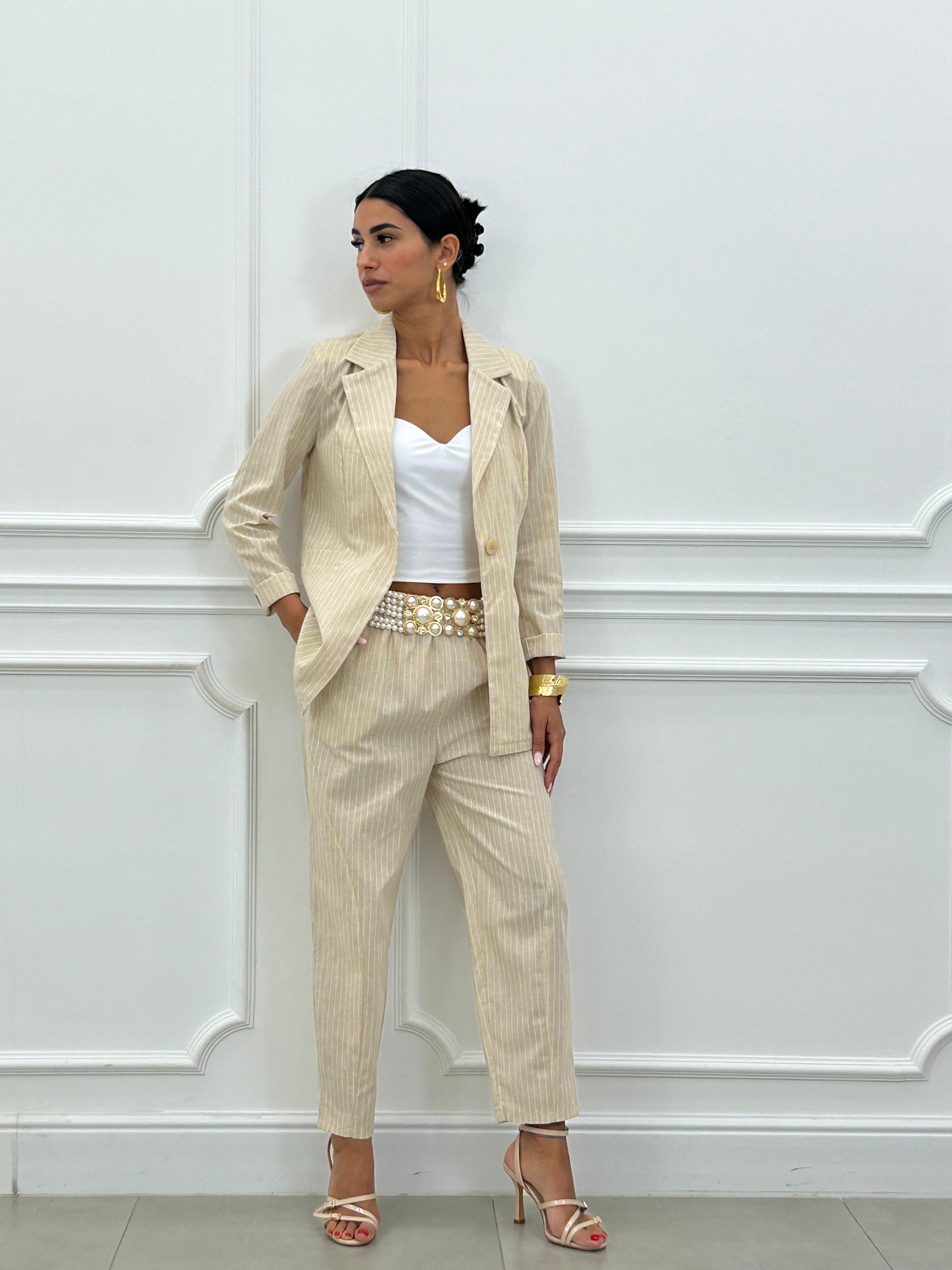 COORD-SET MISTO LINO GESSATO NEW SS25