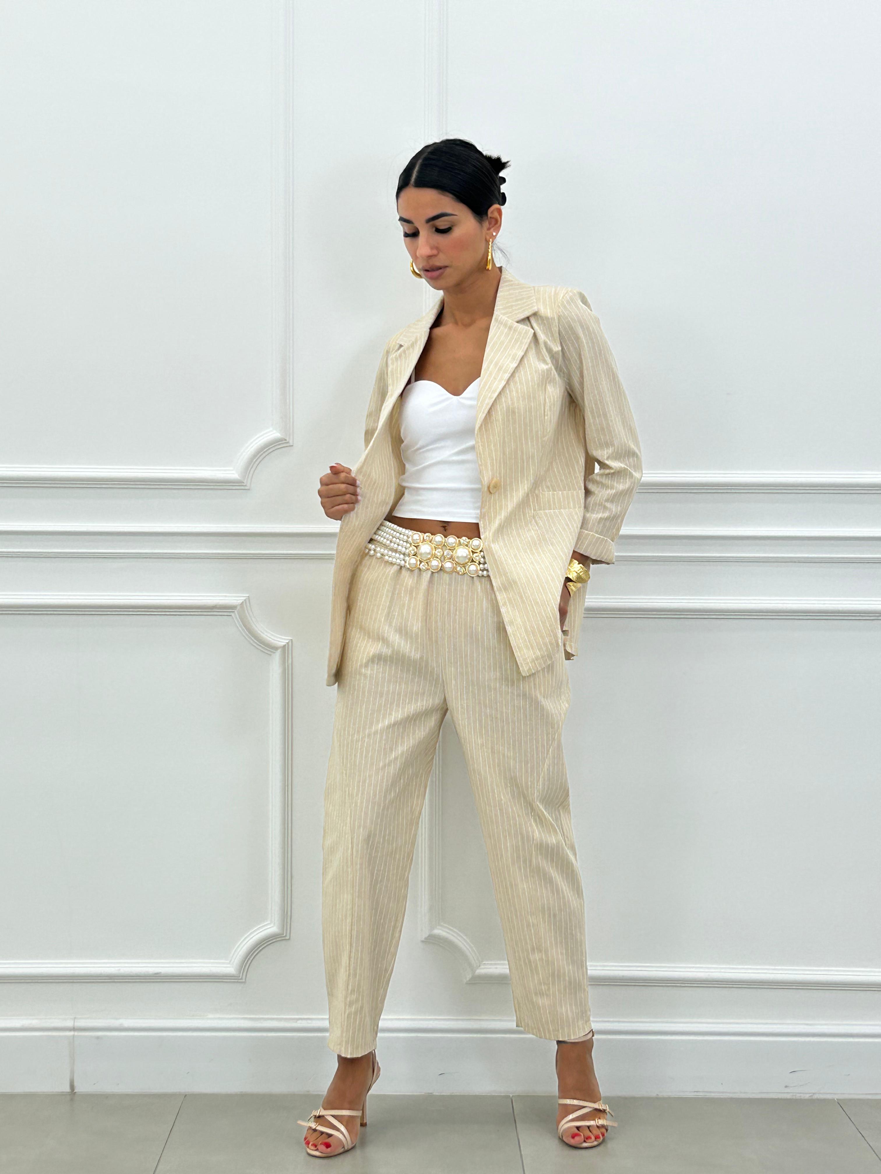 COORD-SET MISTO LINO GESSATO NEW SS25