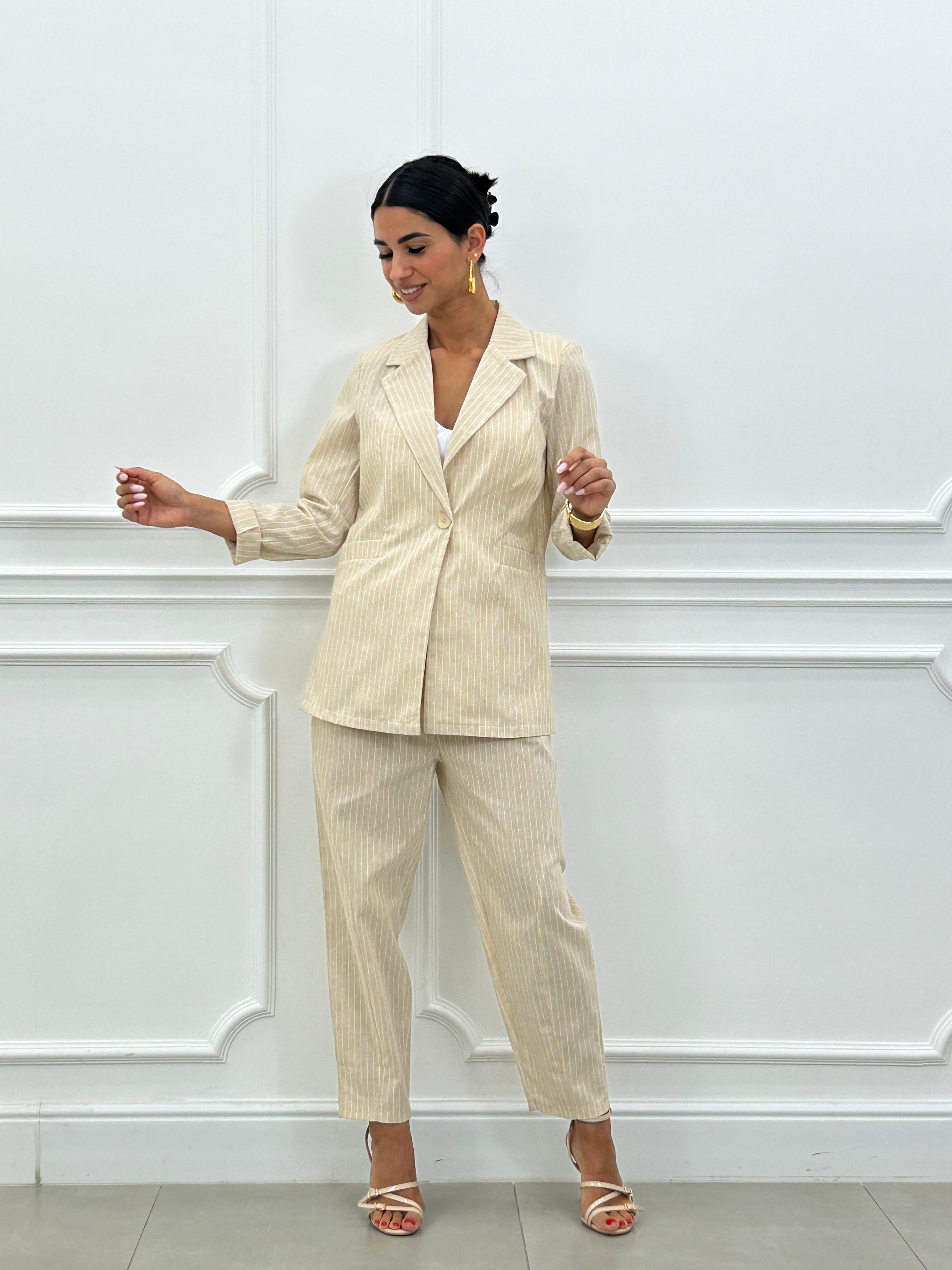 COORD-SET MISTO LINO GESSATO NEW SS25