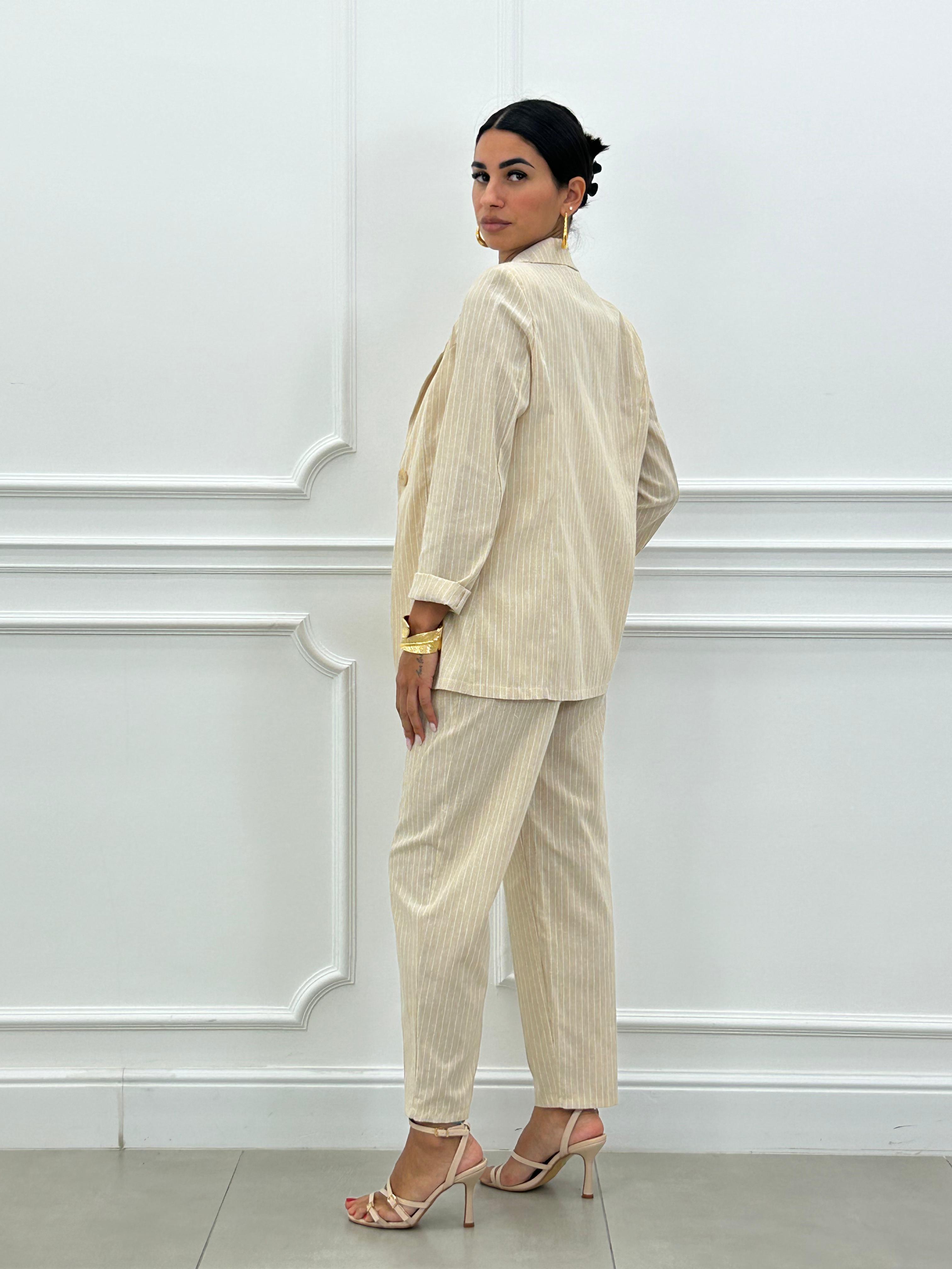 COORD-SET MISTO LINO GESSATO NEW SS25