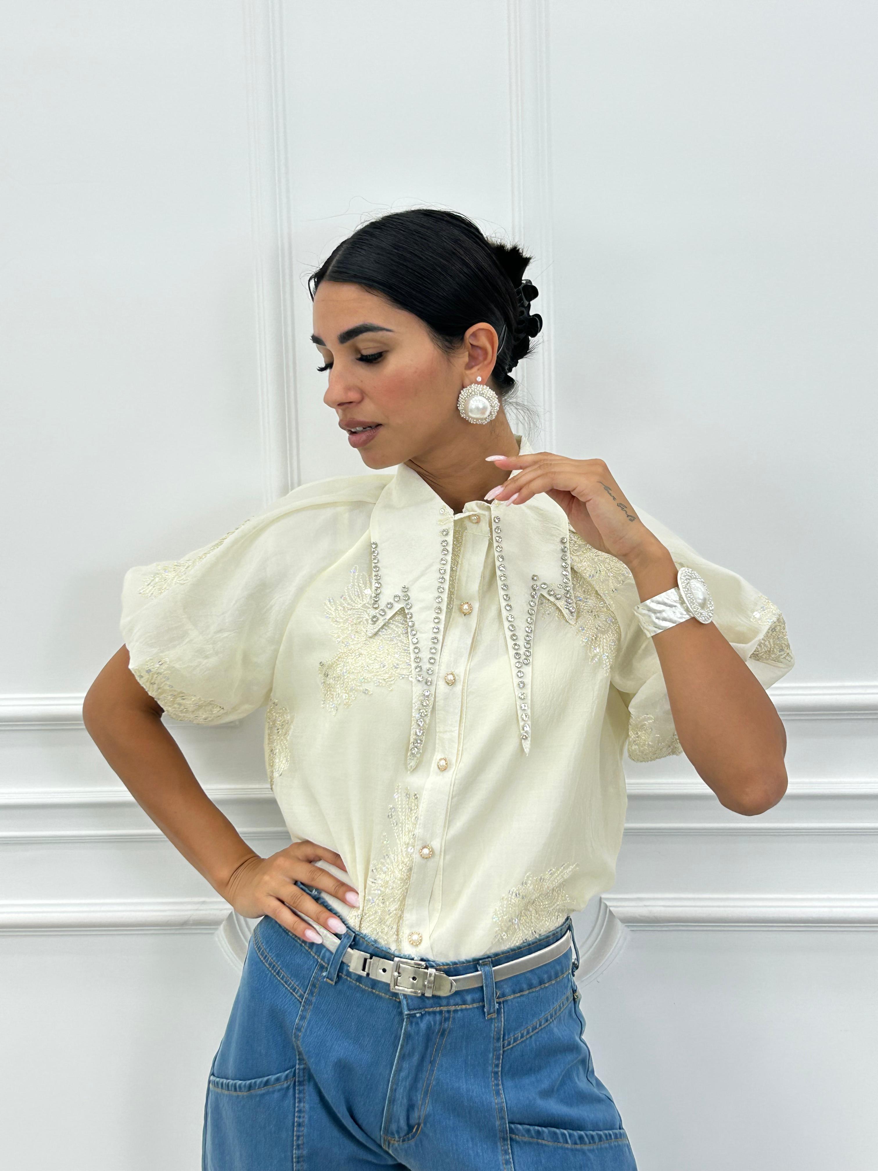 CAMICIA CON PAILLETTES NEW SS25
