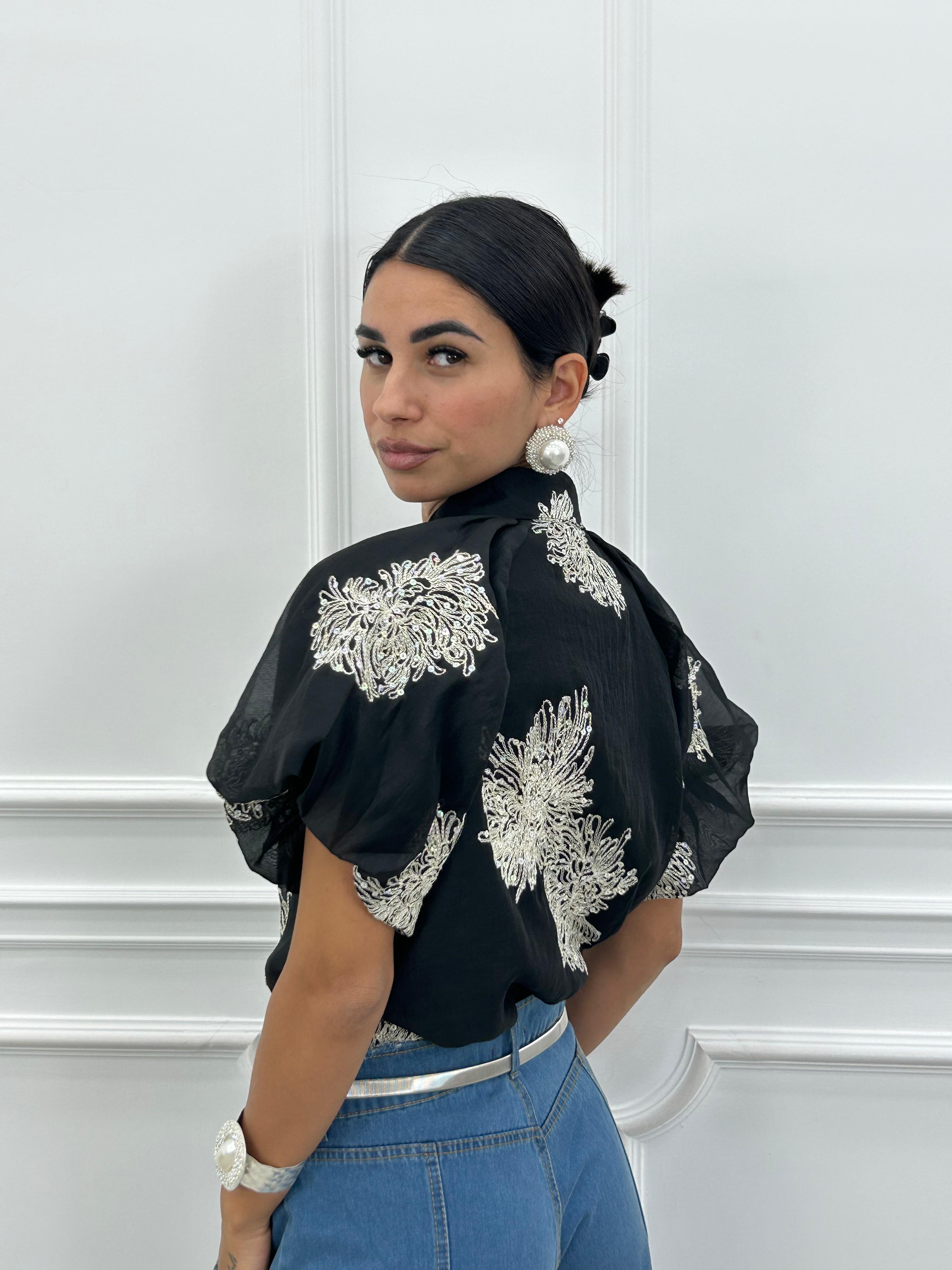 CAMICIA CON PAILLETTES NEW SS25