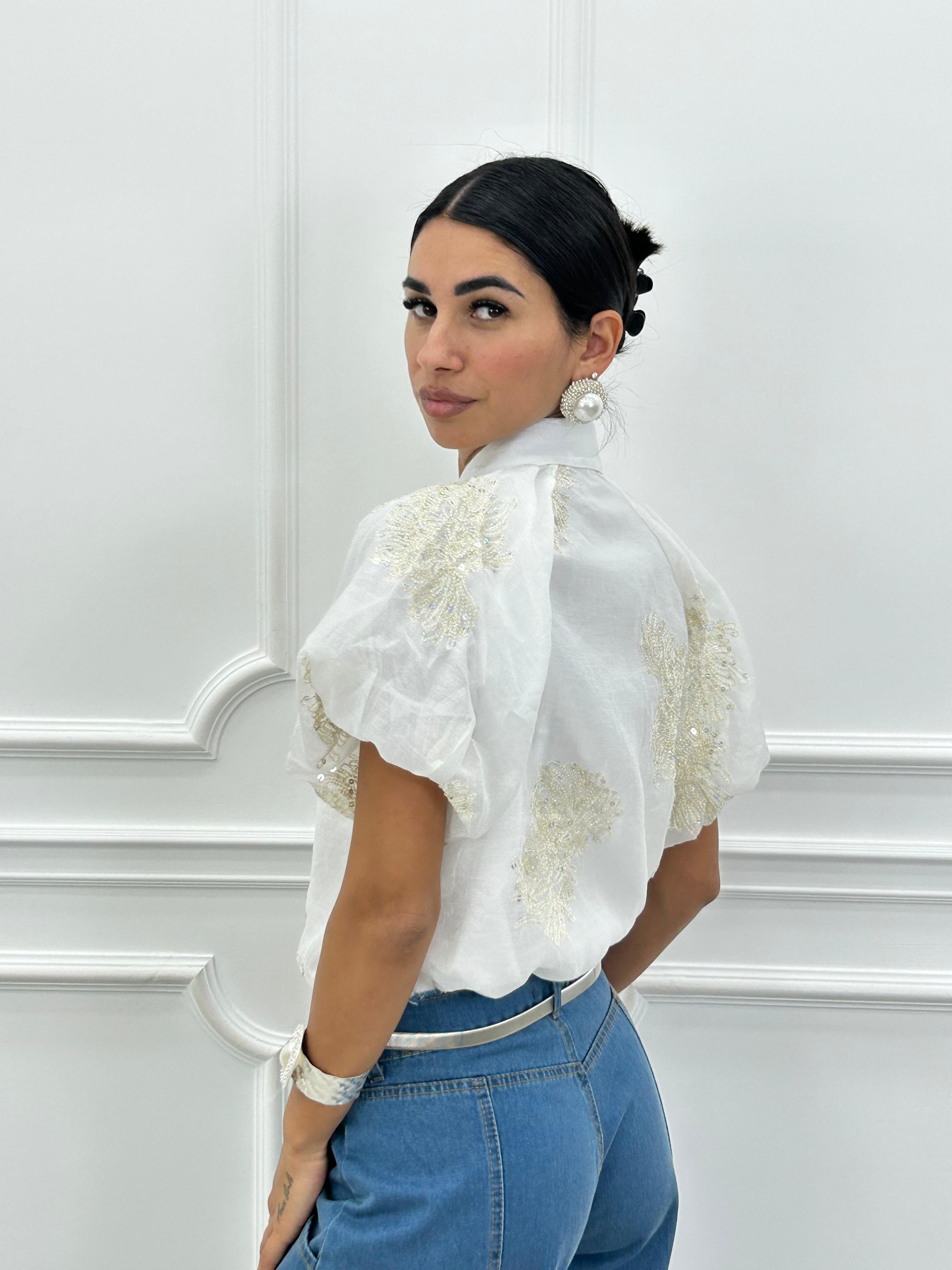 CAMICIA CON PAILLETTES NEW SS25