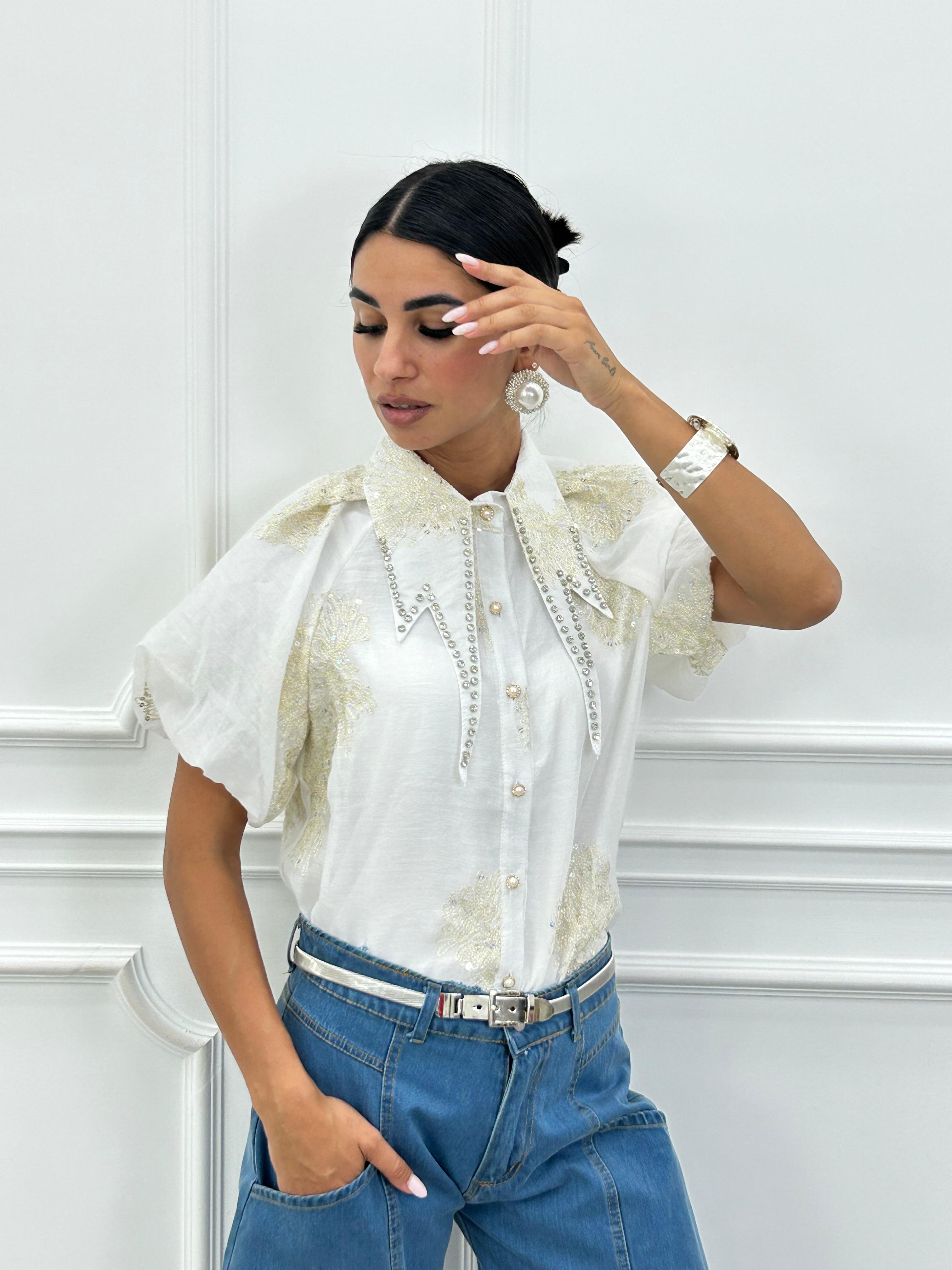 CAMICIA CON PAILLETTES NEW SS25