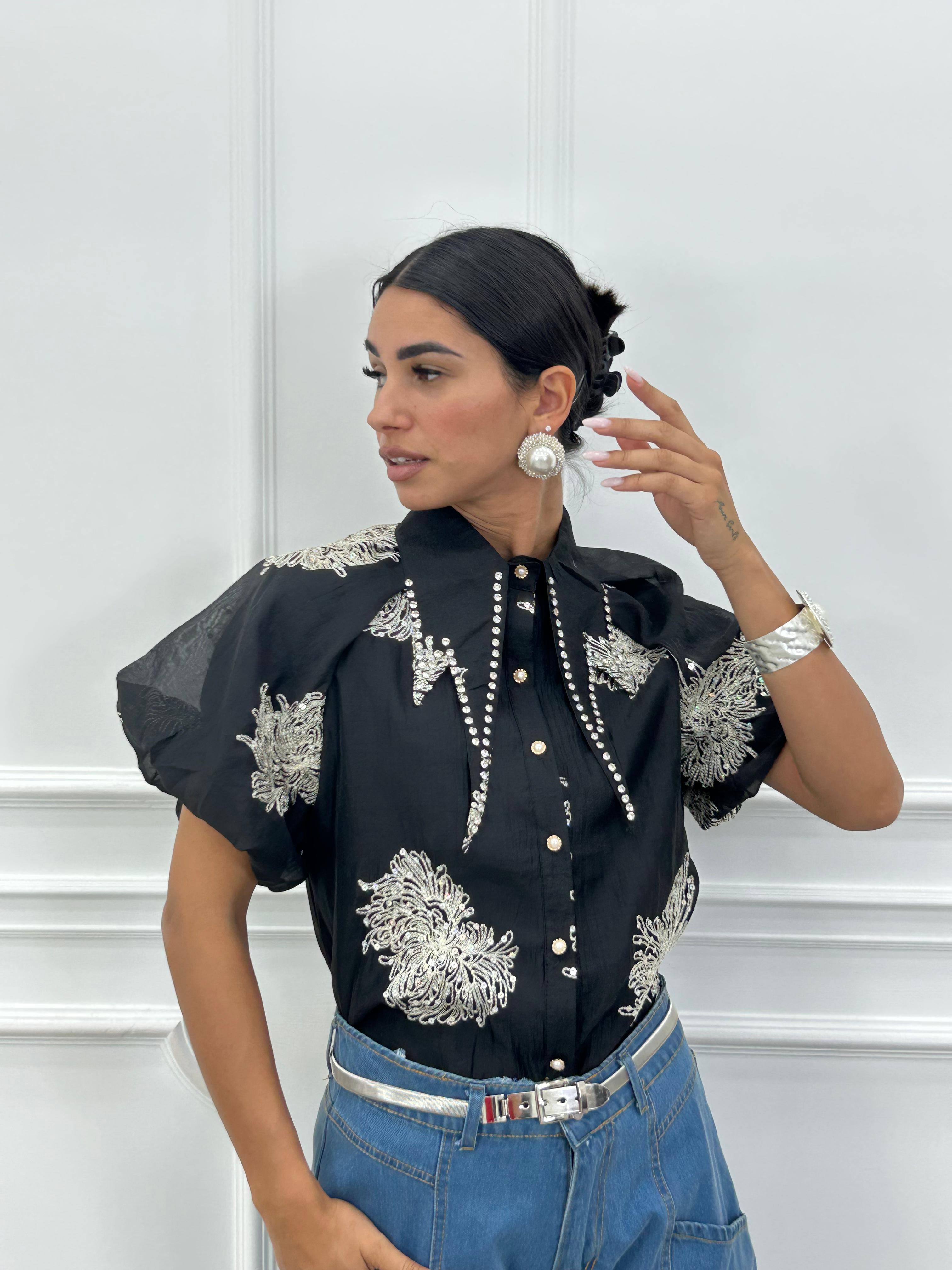 CAMICIA CON PAILLETTES NEW SS25