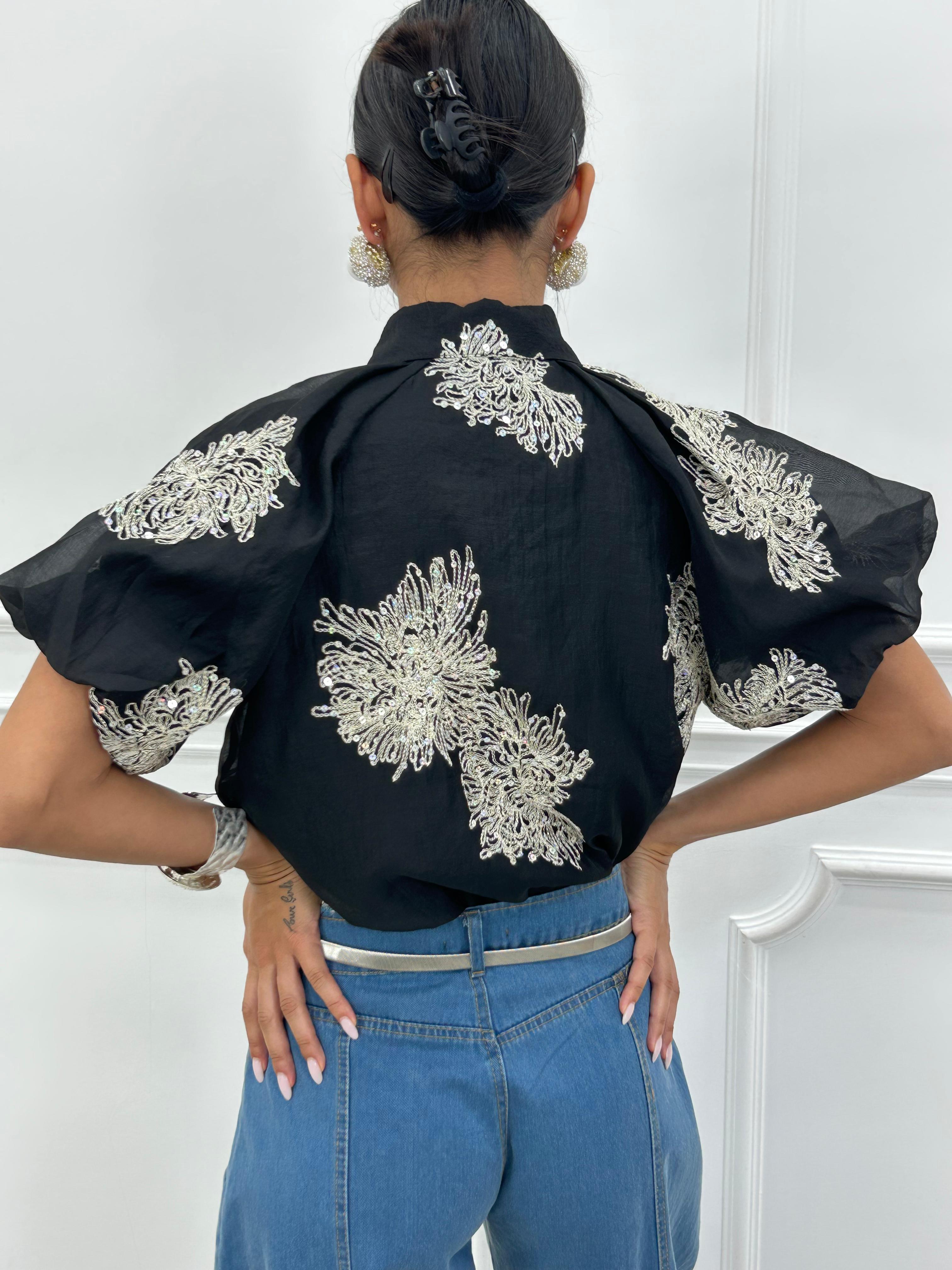 CAMICIA CON PAILLETTES NEW SS25