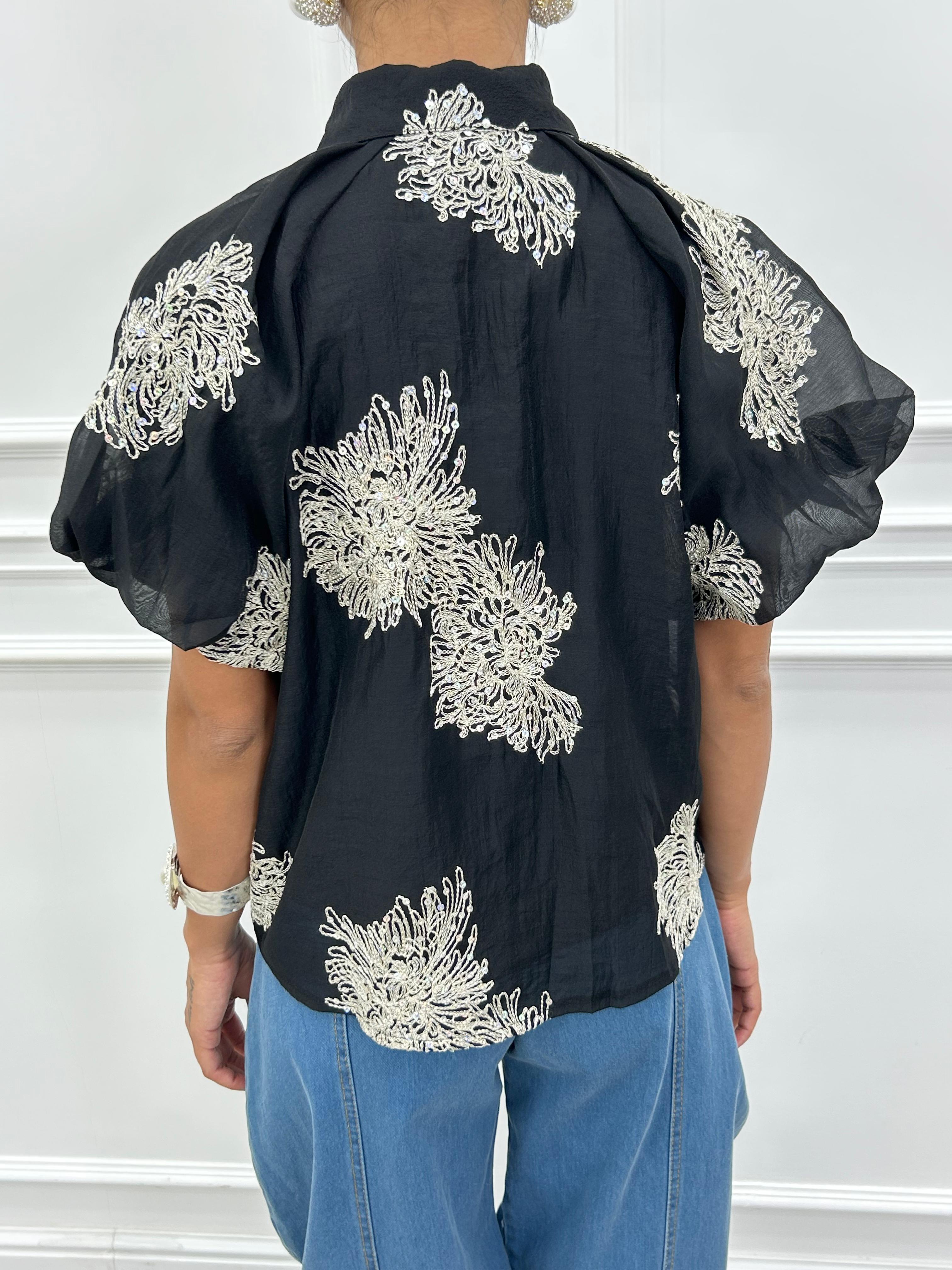 CAMICIA CON PAILLETTES NEW SS25