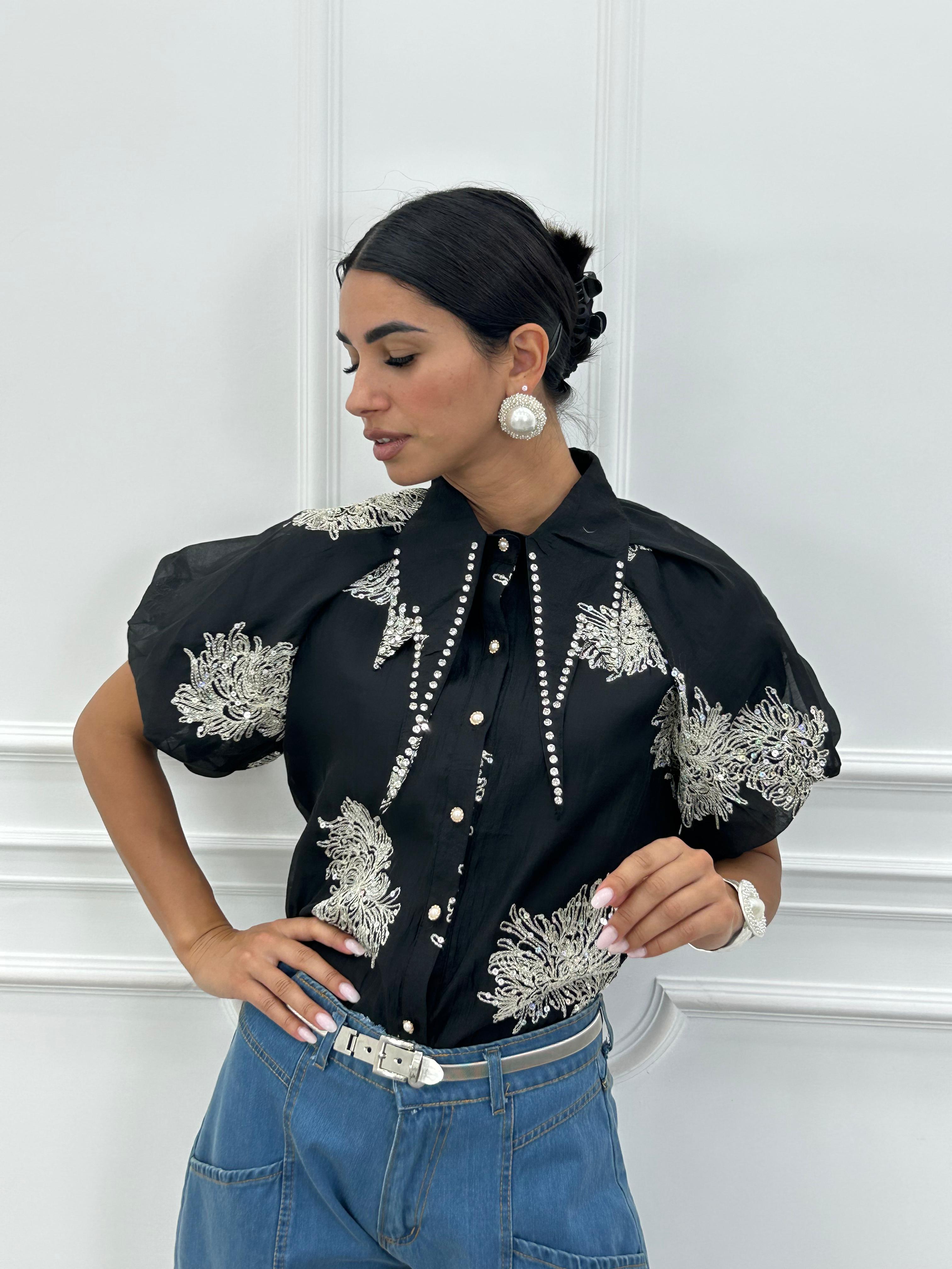 CAMICIA CON PAILLETTES NEW SS25