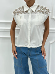 CAMICIA CON RICAMI NEW SS25