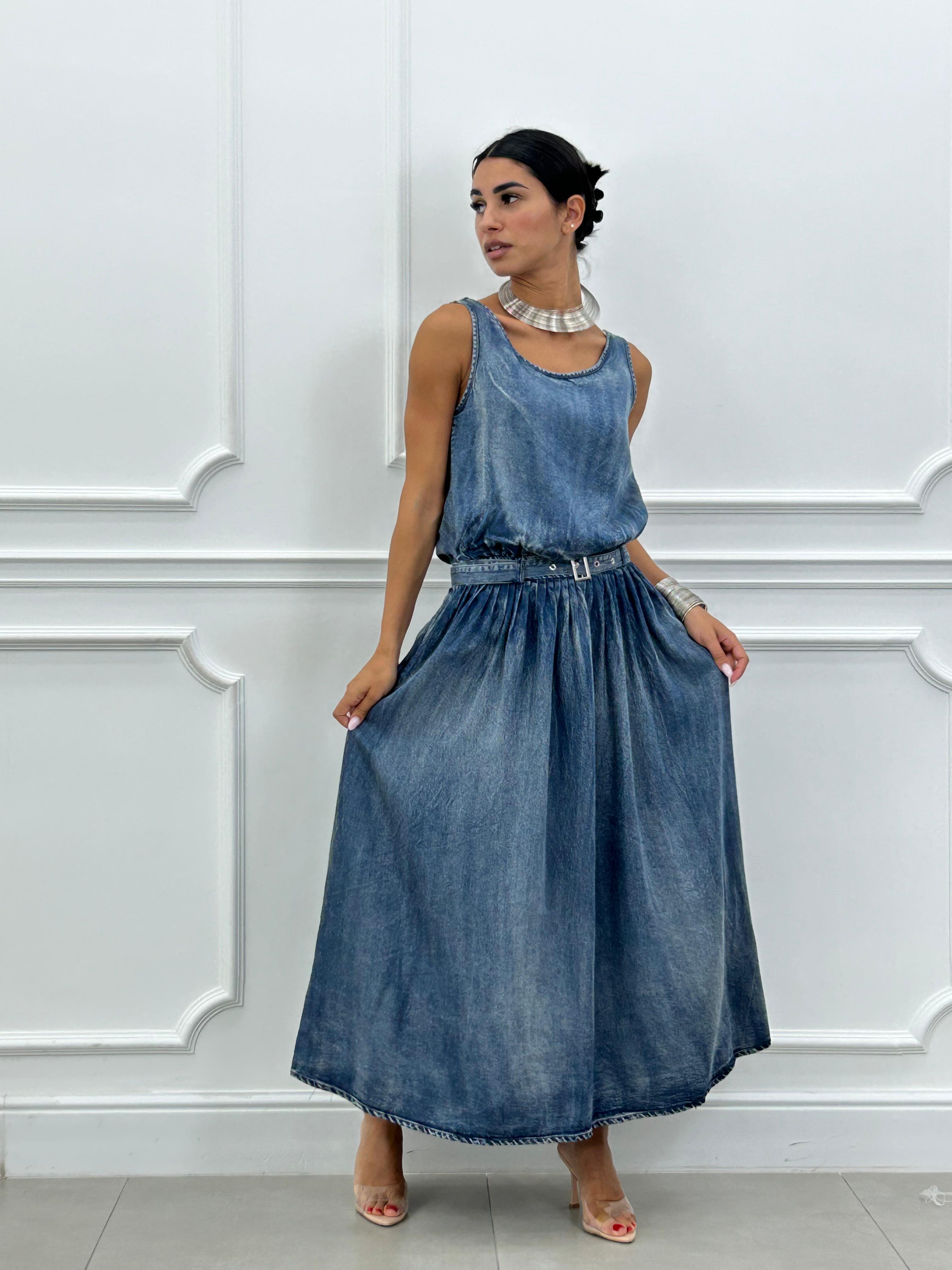 ABITO IN DENIM CON CINTURINO NEW SS25