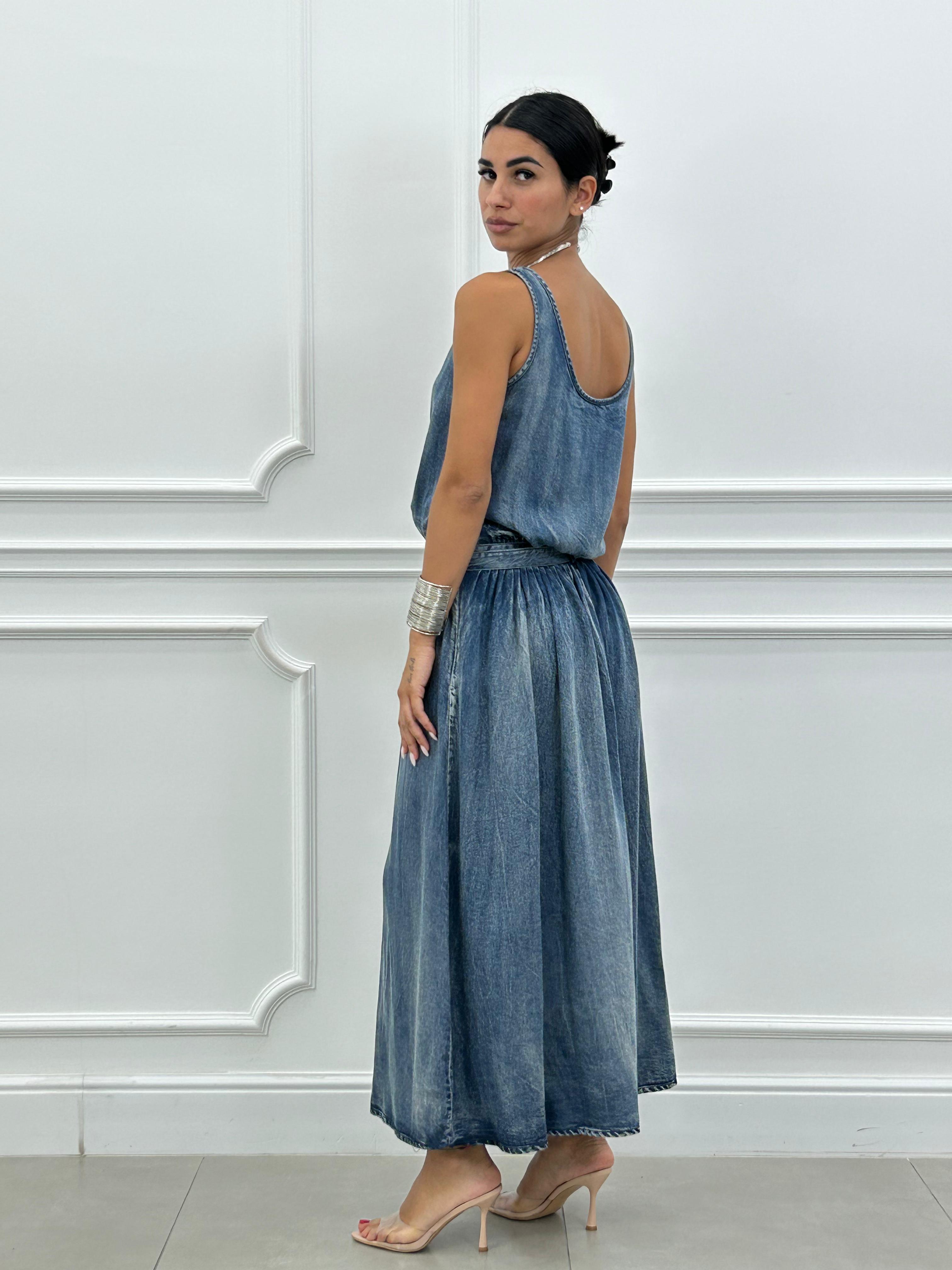ABITO IN DENIM CON CINTURINO NEW SS25