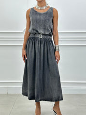 ABITO IN DENIM CON CINTURINO NEW SS25