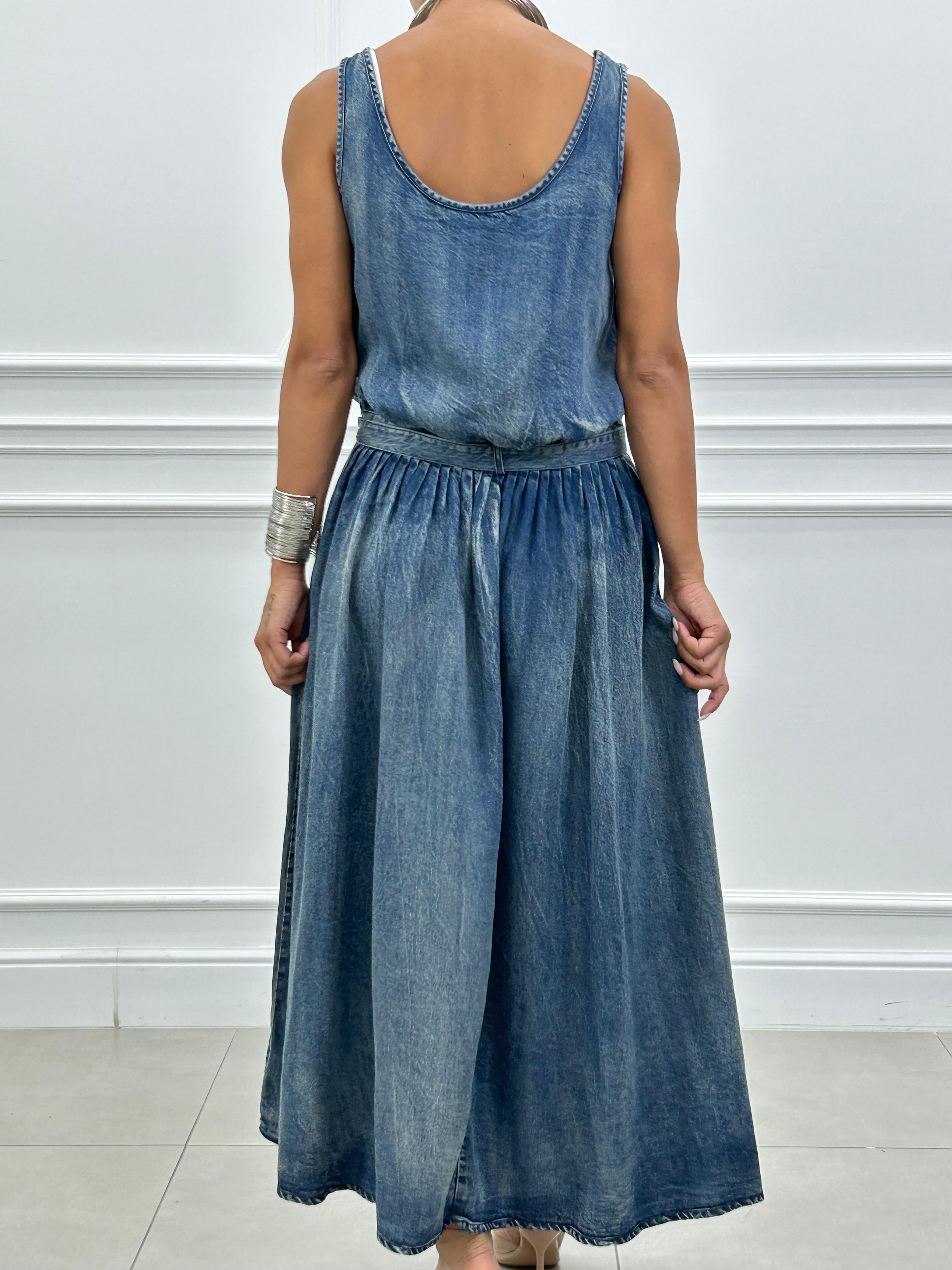 ABITO IN DENIM CON CINTURINO NEW SS25