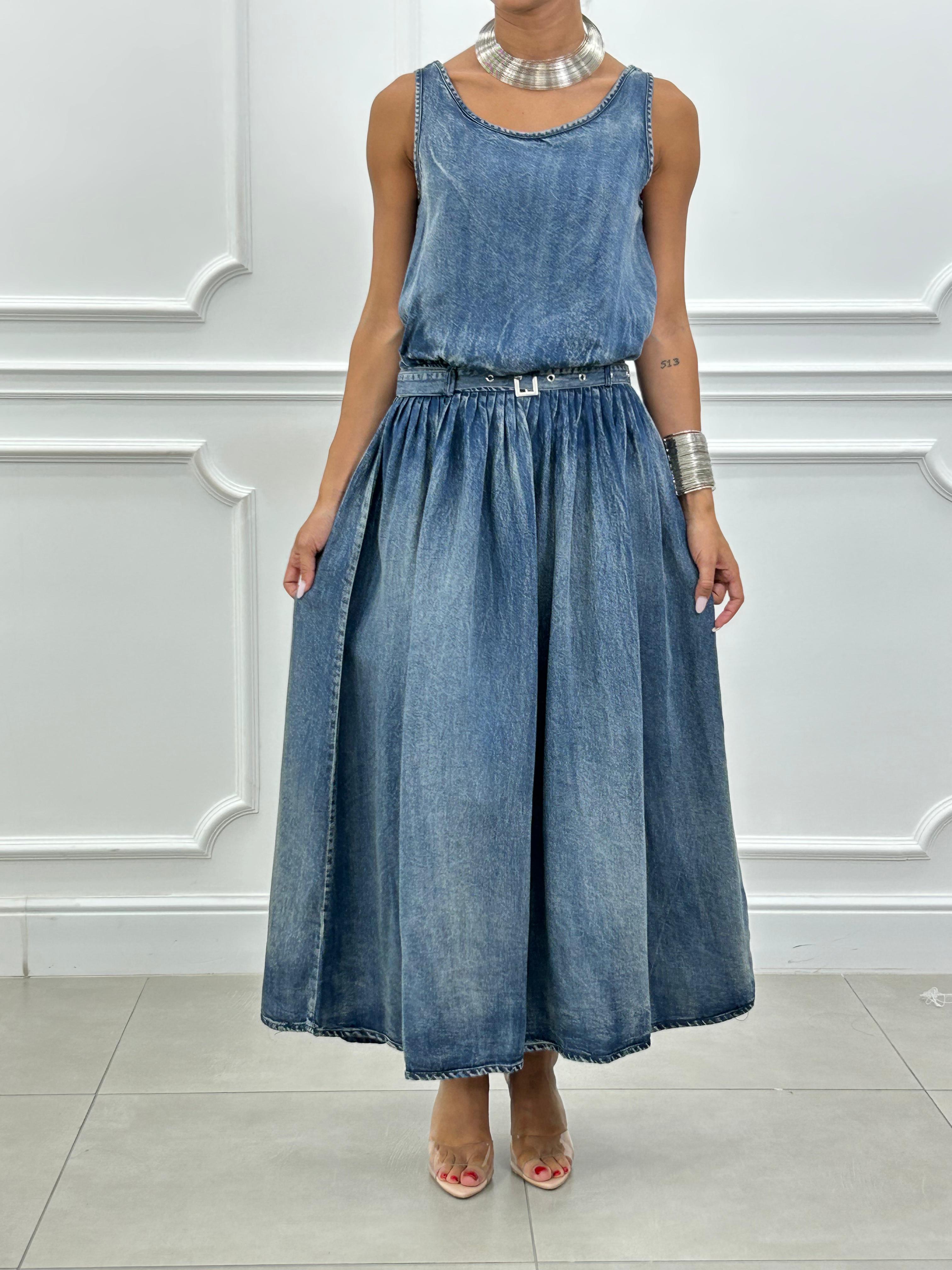ABITO IN DENIM CON CINTURINO NEW SS25