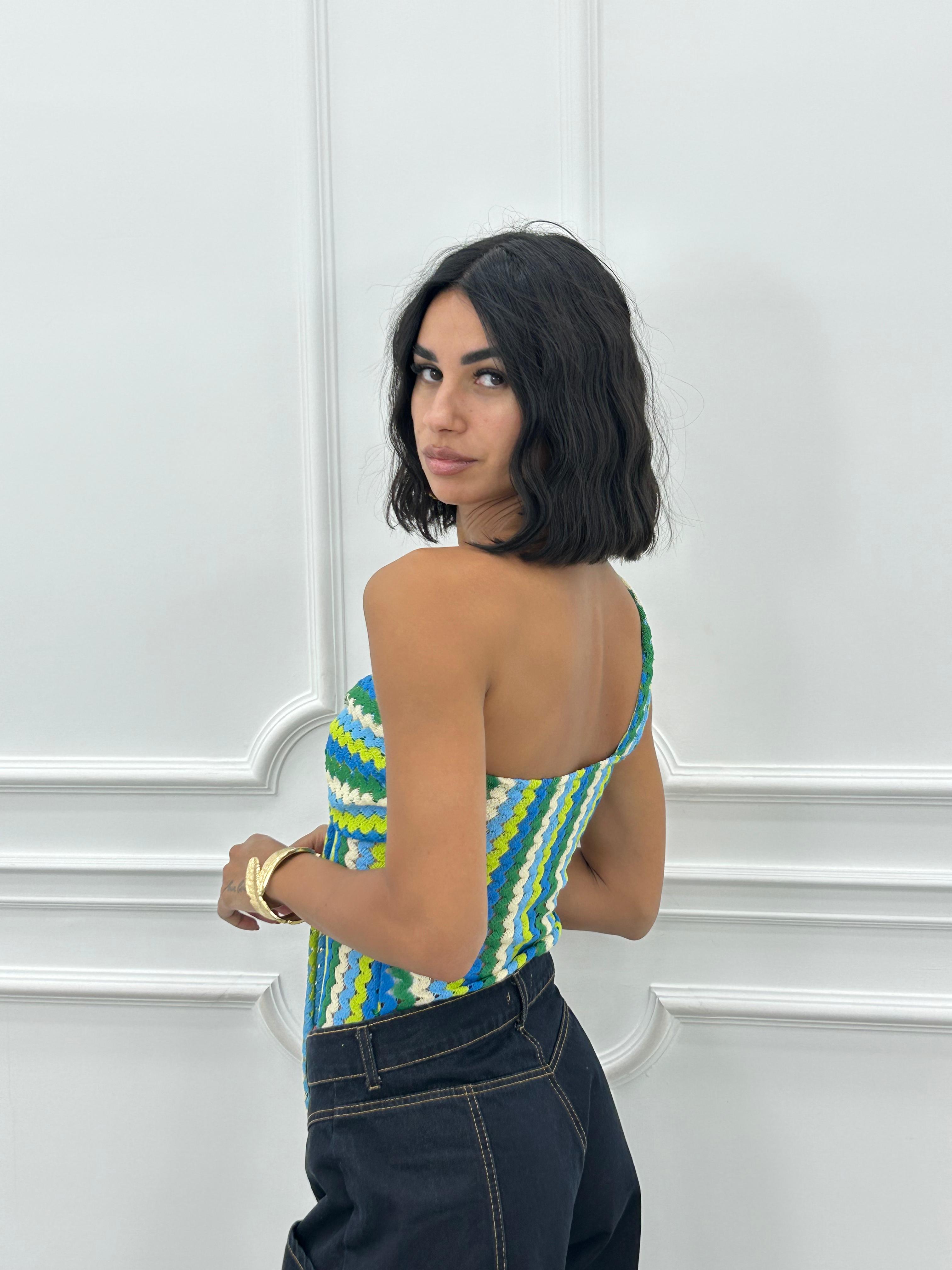 MAGLIA MONOSPALLA GEO CHIC NEW SS25