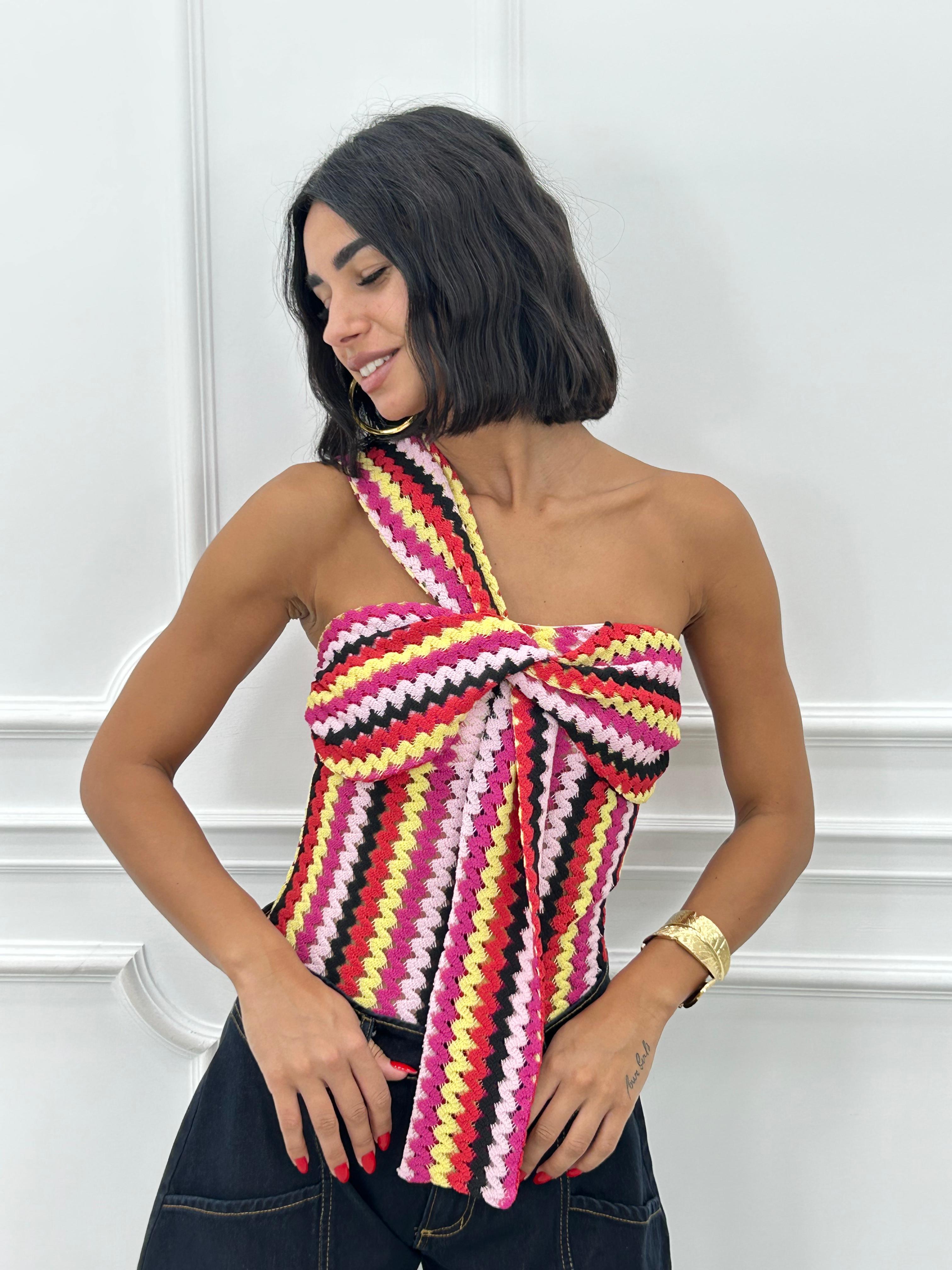 MAGLIA MONOSPALLA GEO CHIC NEW SS25