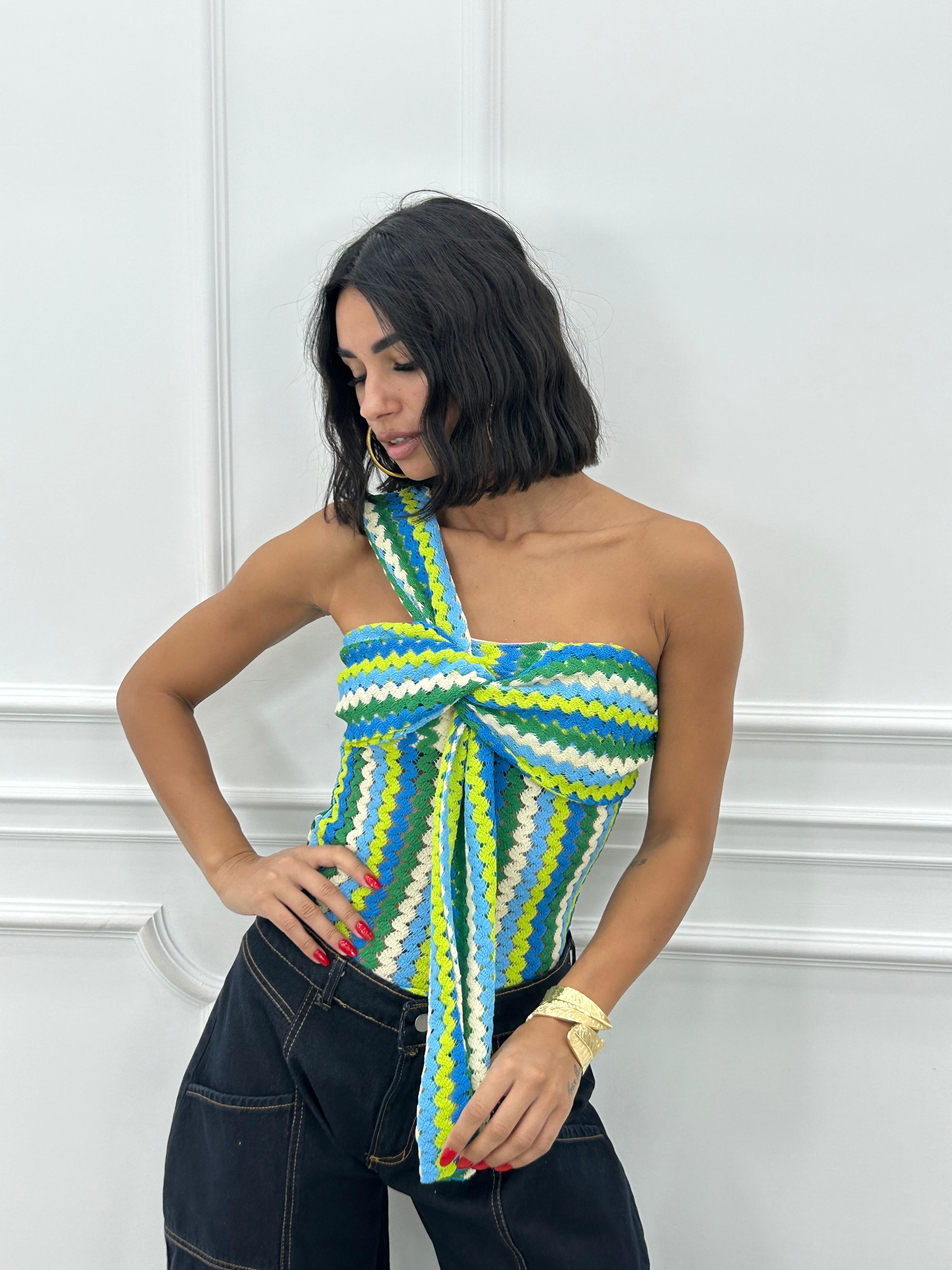 MAGLIA MONOSPALLA GEO CHIC NEW SS25