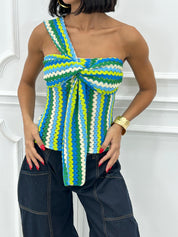 MAGLIA MONOSPALLA GEO CHIC NEW SS25