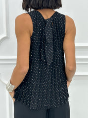 TOP PLISSET E STRASS NEW SS25