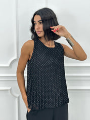 TOP PLISSET E STRASS NEW SS25